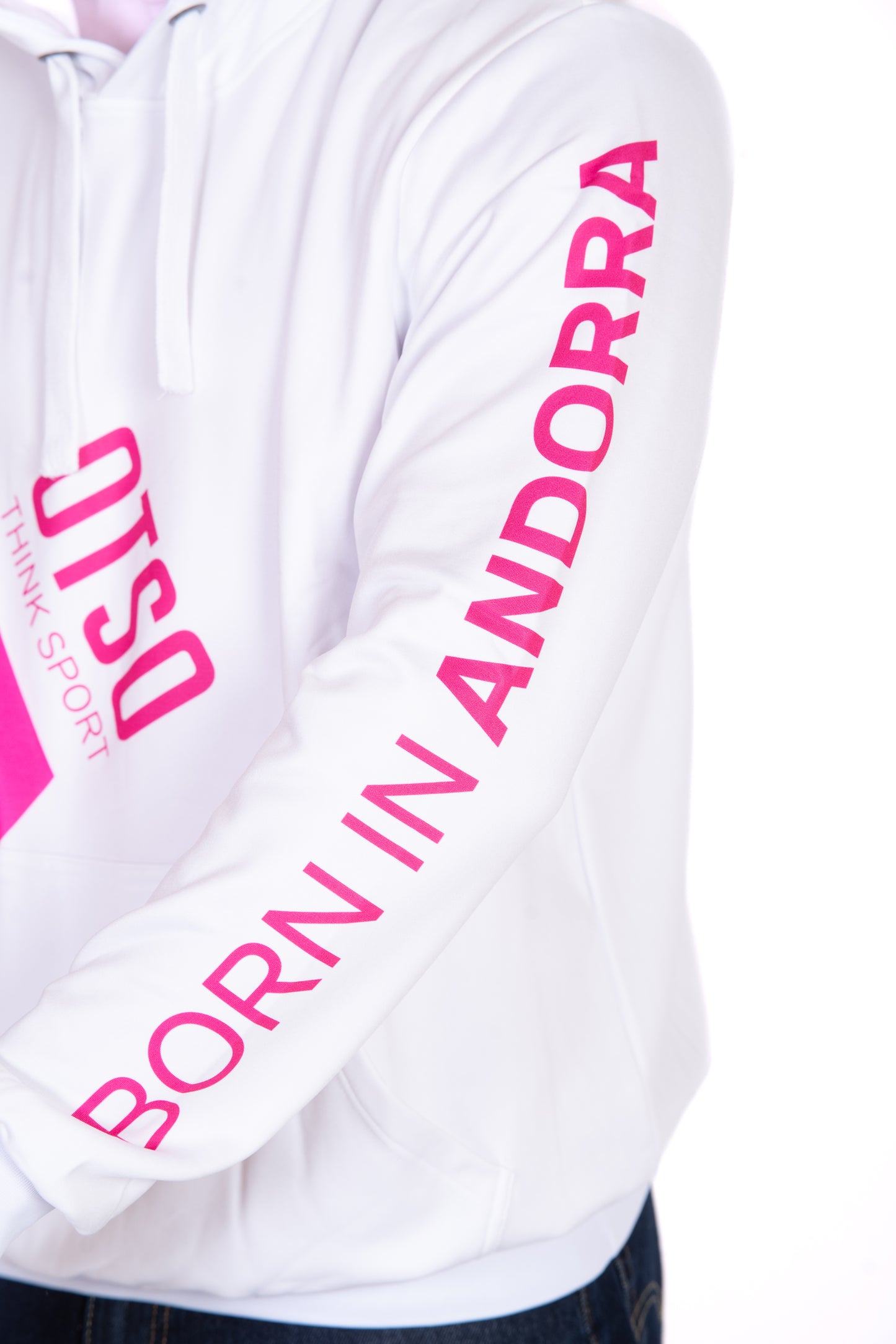 Sudadera - White & Fluo Pink Otso