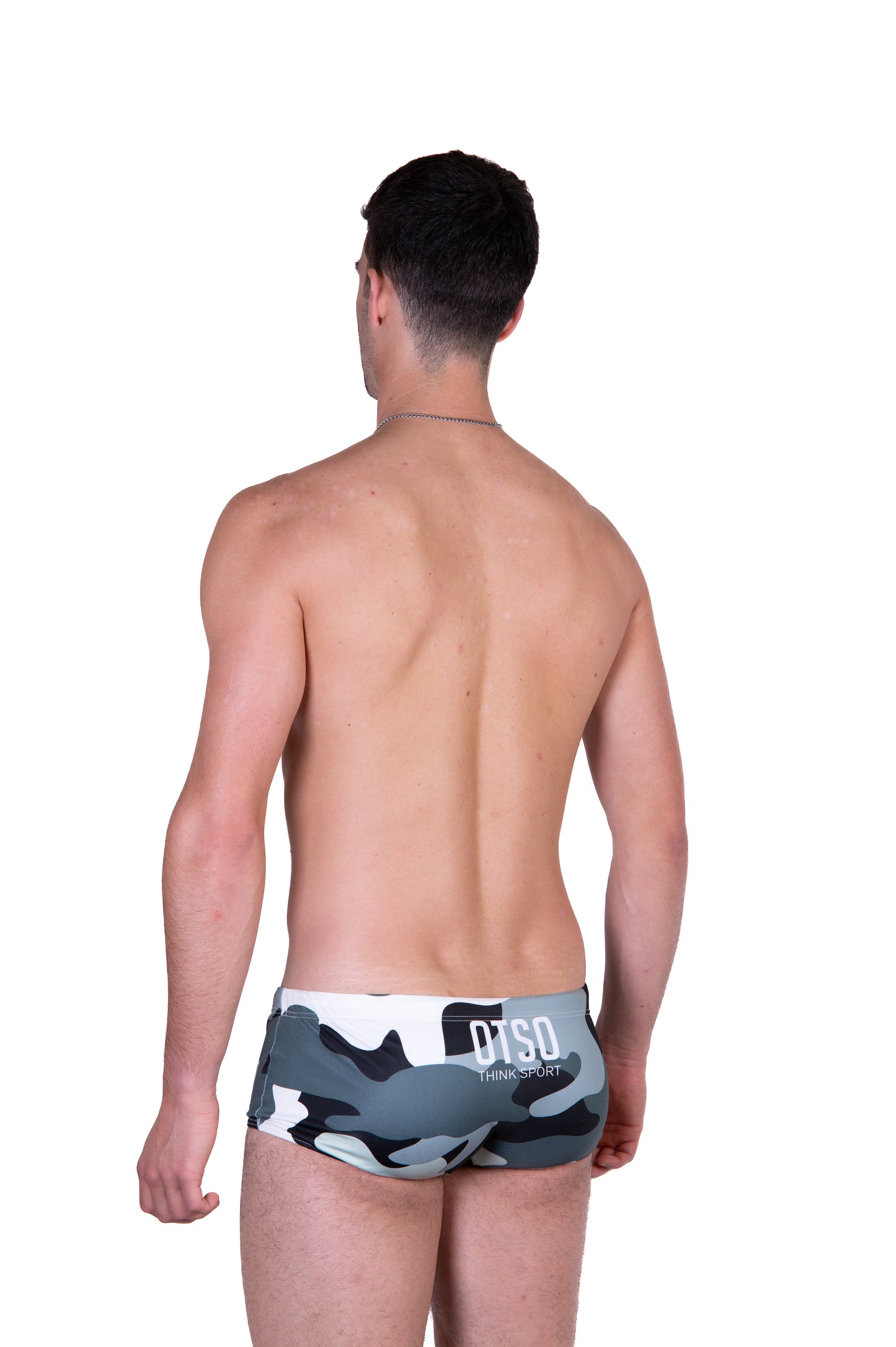 Men's Trunk Swimsuit - Camo Grey