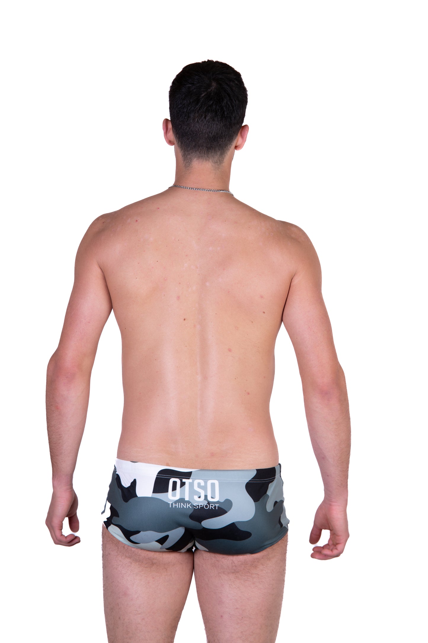 Men's Trunk Swimsuit - Camo Grey