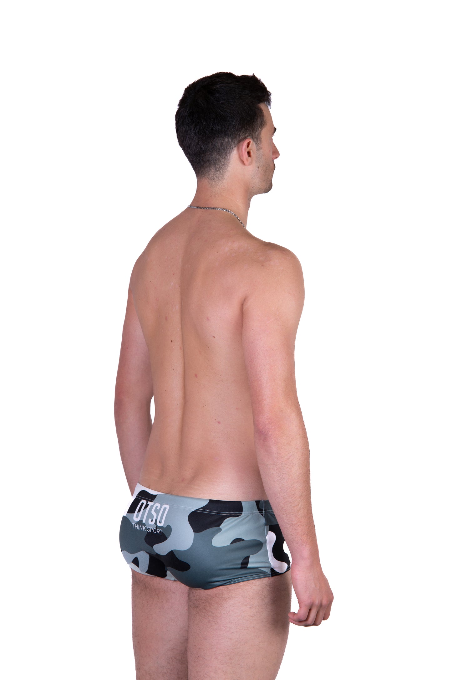 Men's Trunk Swimsuit - Camo Grey