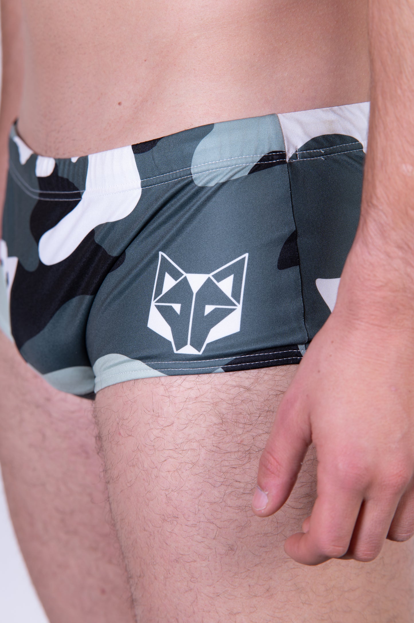 Men's Trunk Swimsuit - Camo Grey