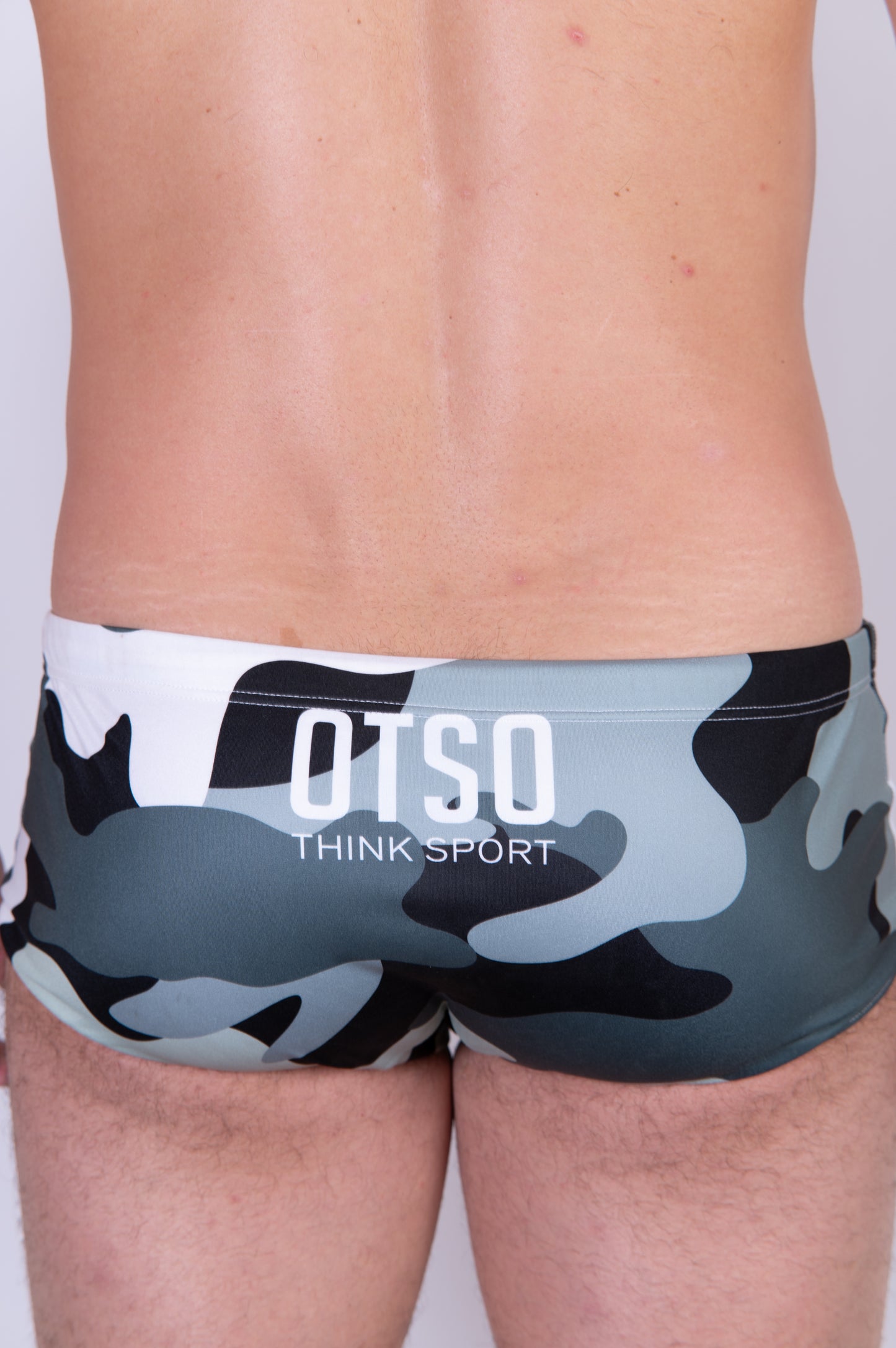 Men's Trunk Swimsuit - Camo Grey