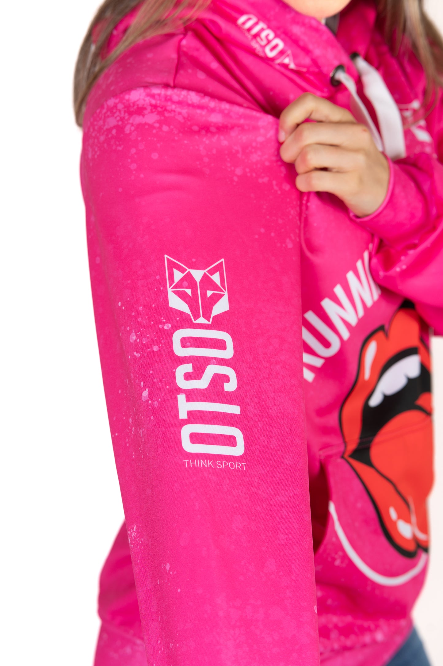 Sweat à capuche - Running Stones Pink