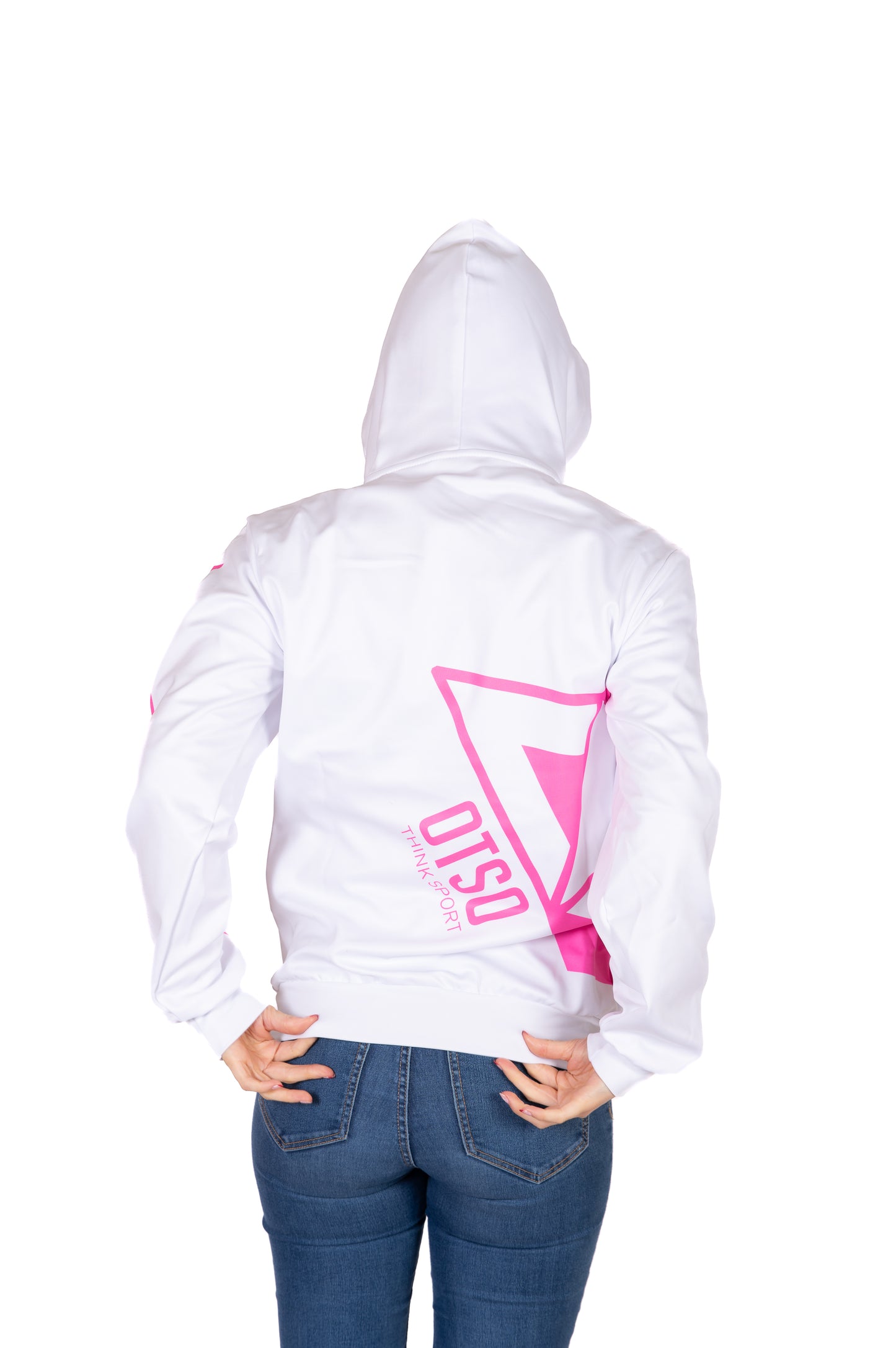 Sudadera - White & Fluo Pink Otso
