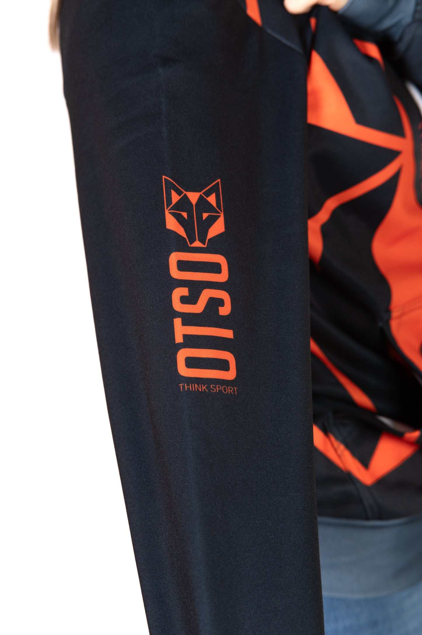 Hoodie - Black & Fluo Orange Otso