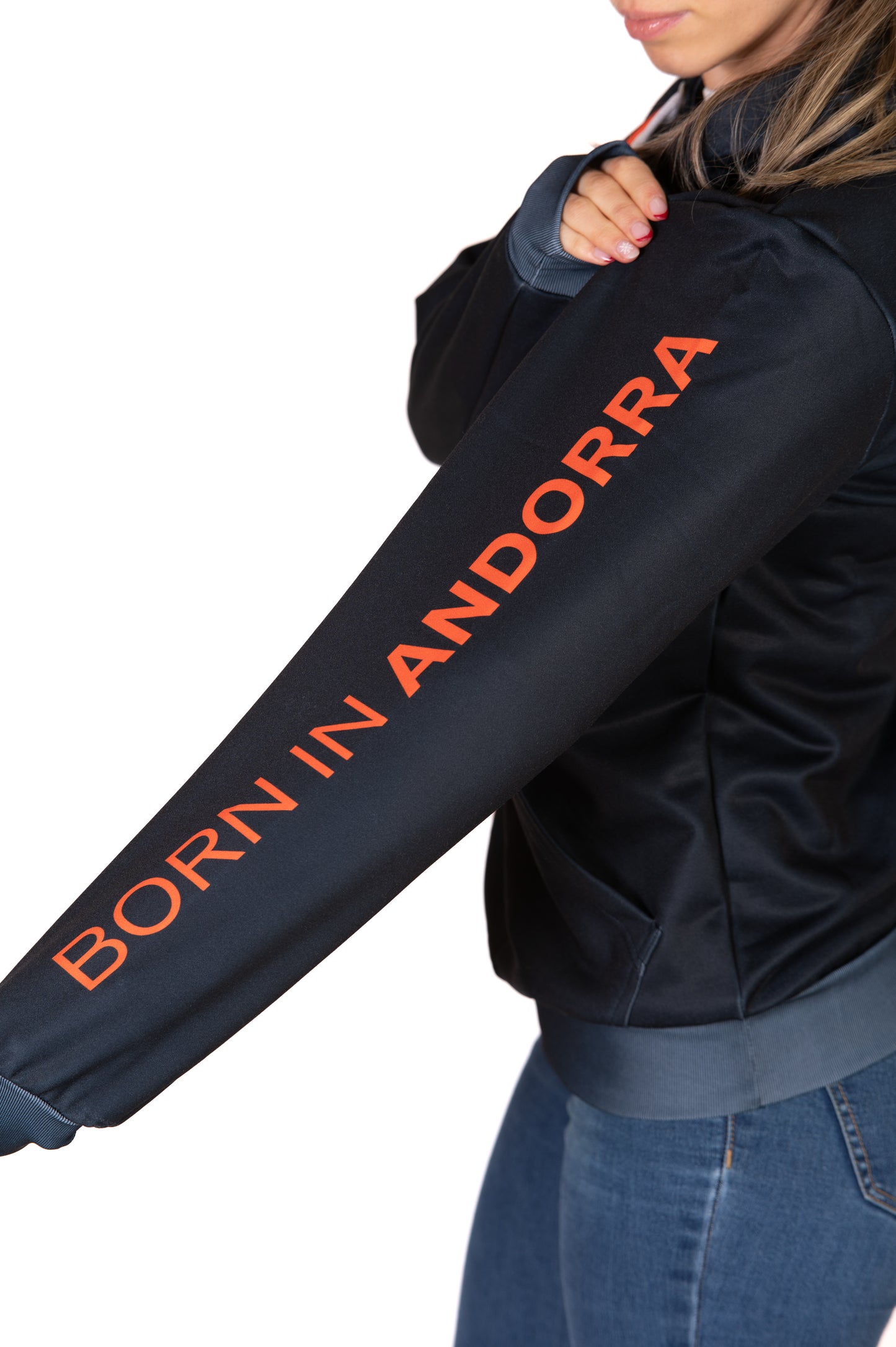 Hoodie - Black & Fluo Orange Otso
