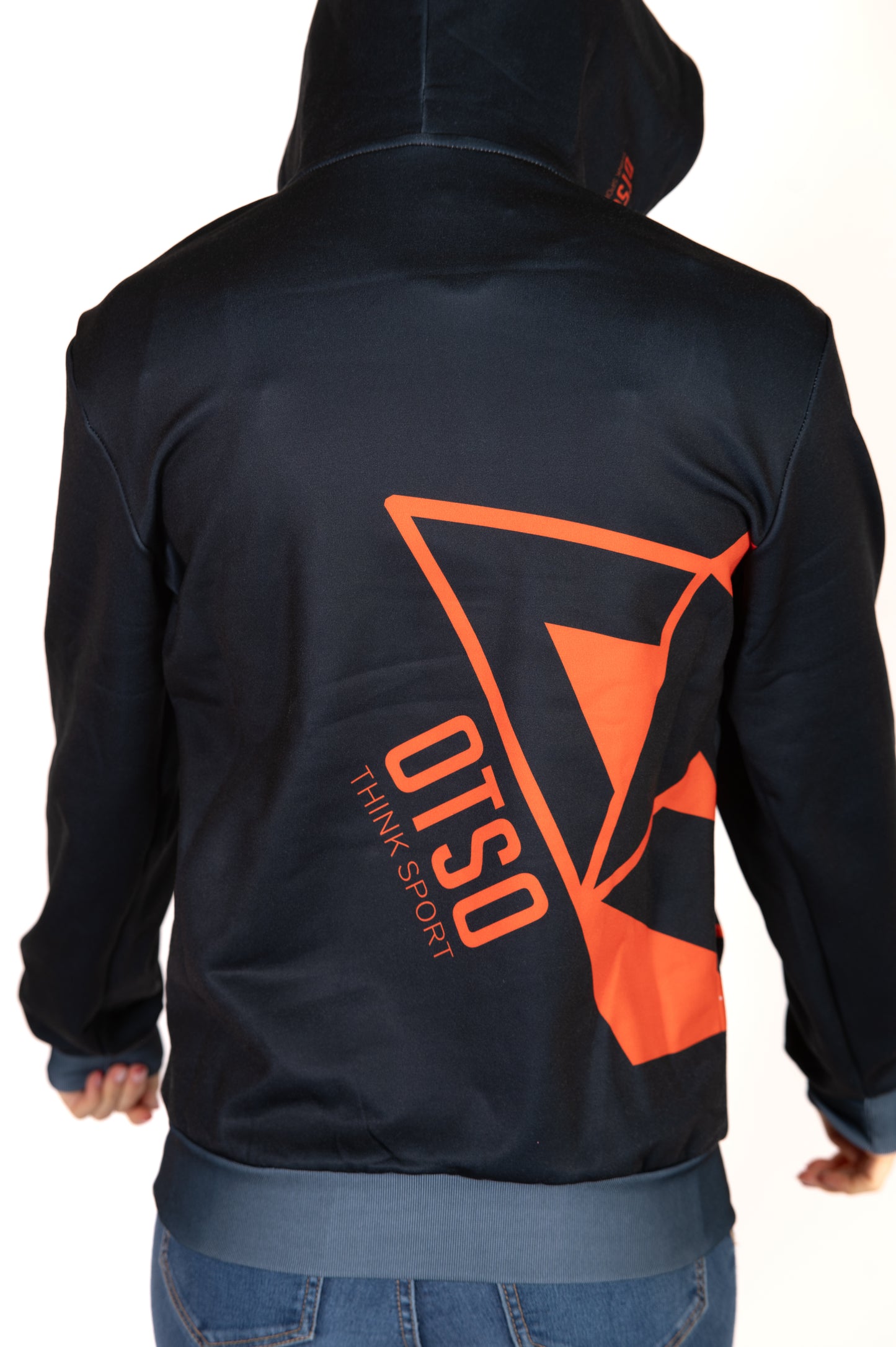 Hoodie - Black & Fluo Orange Otso