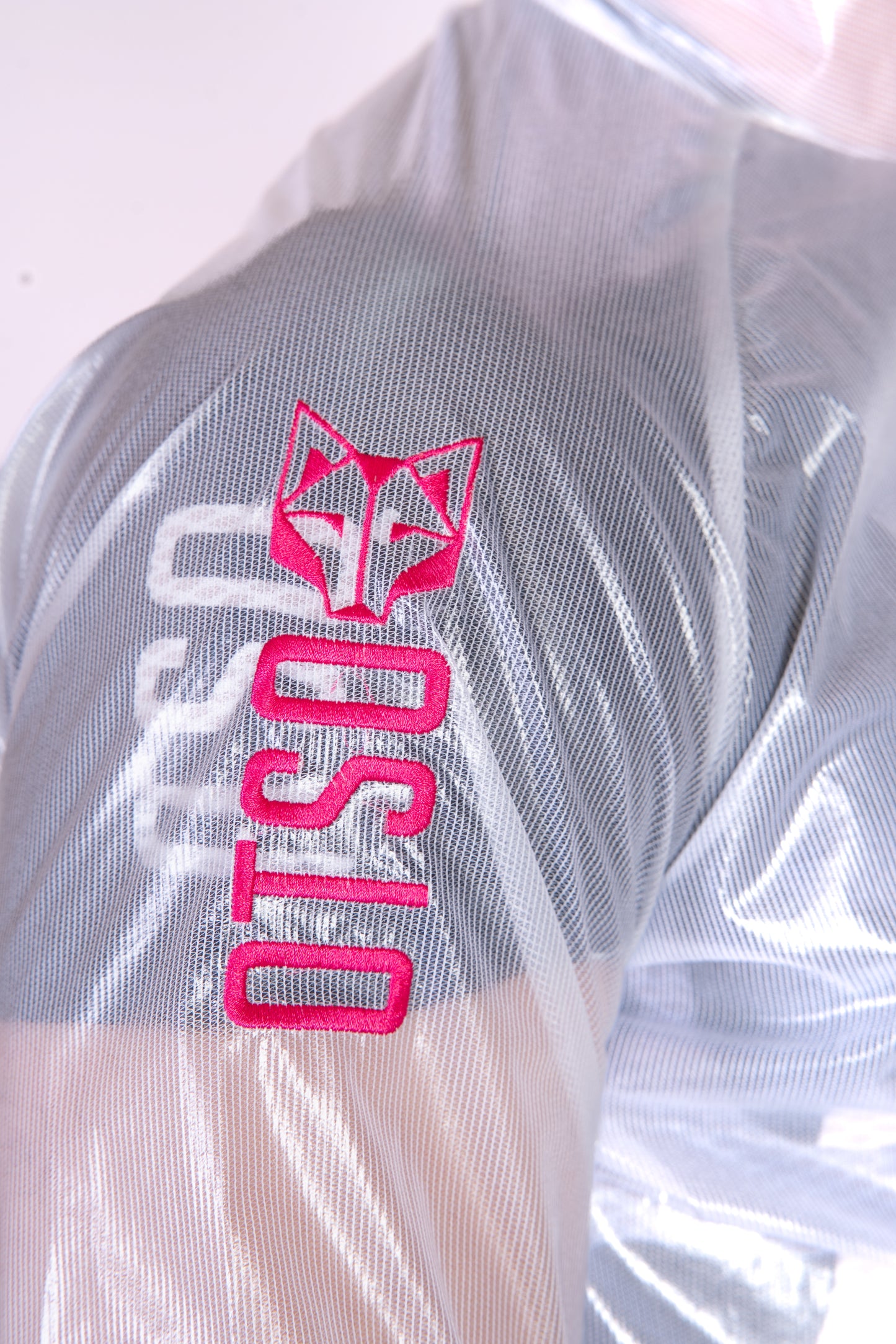 Waterproof jacket - White & Fluo Pink