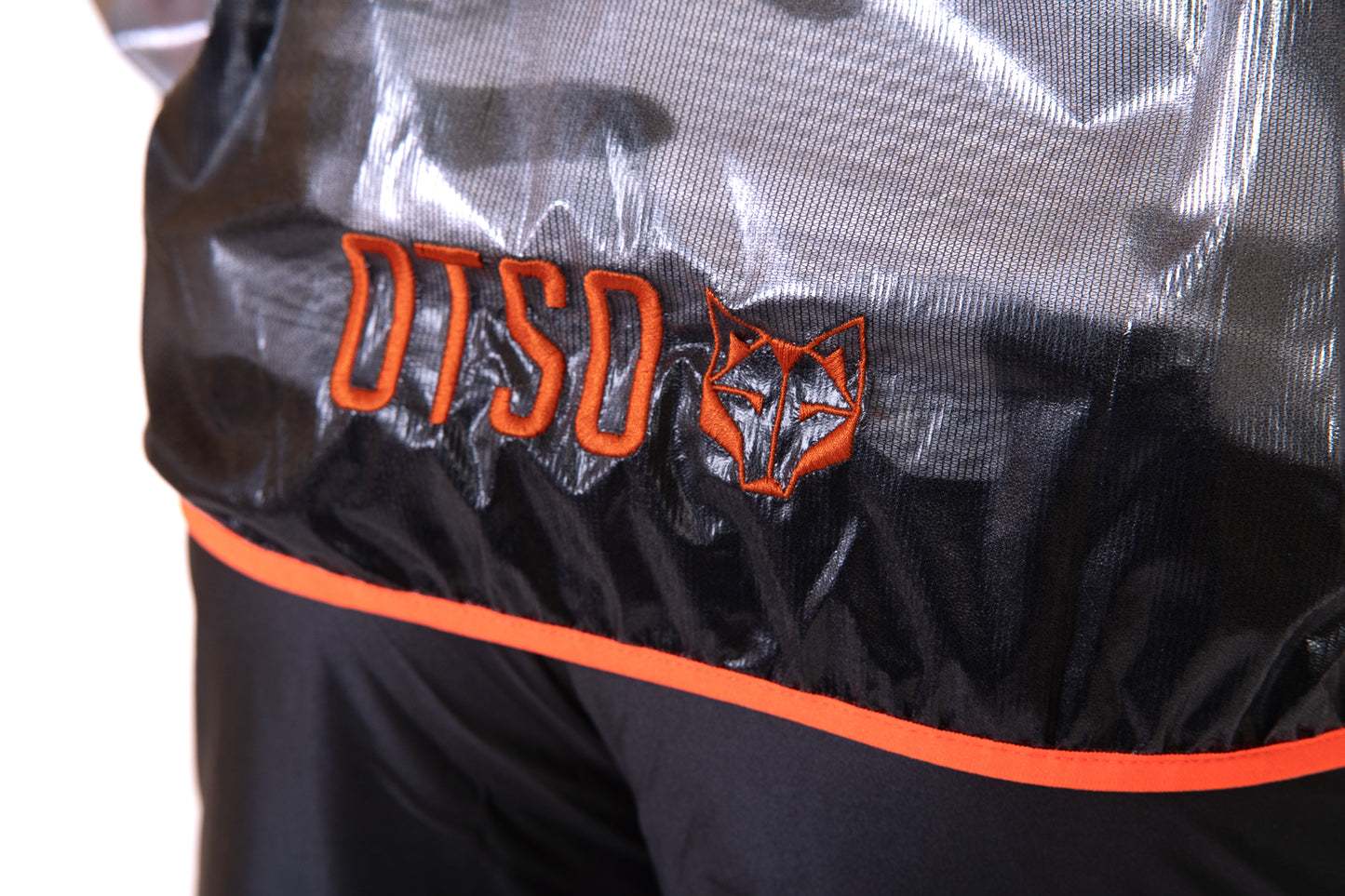 Waterproof jacket - Black & Fluo Orange