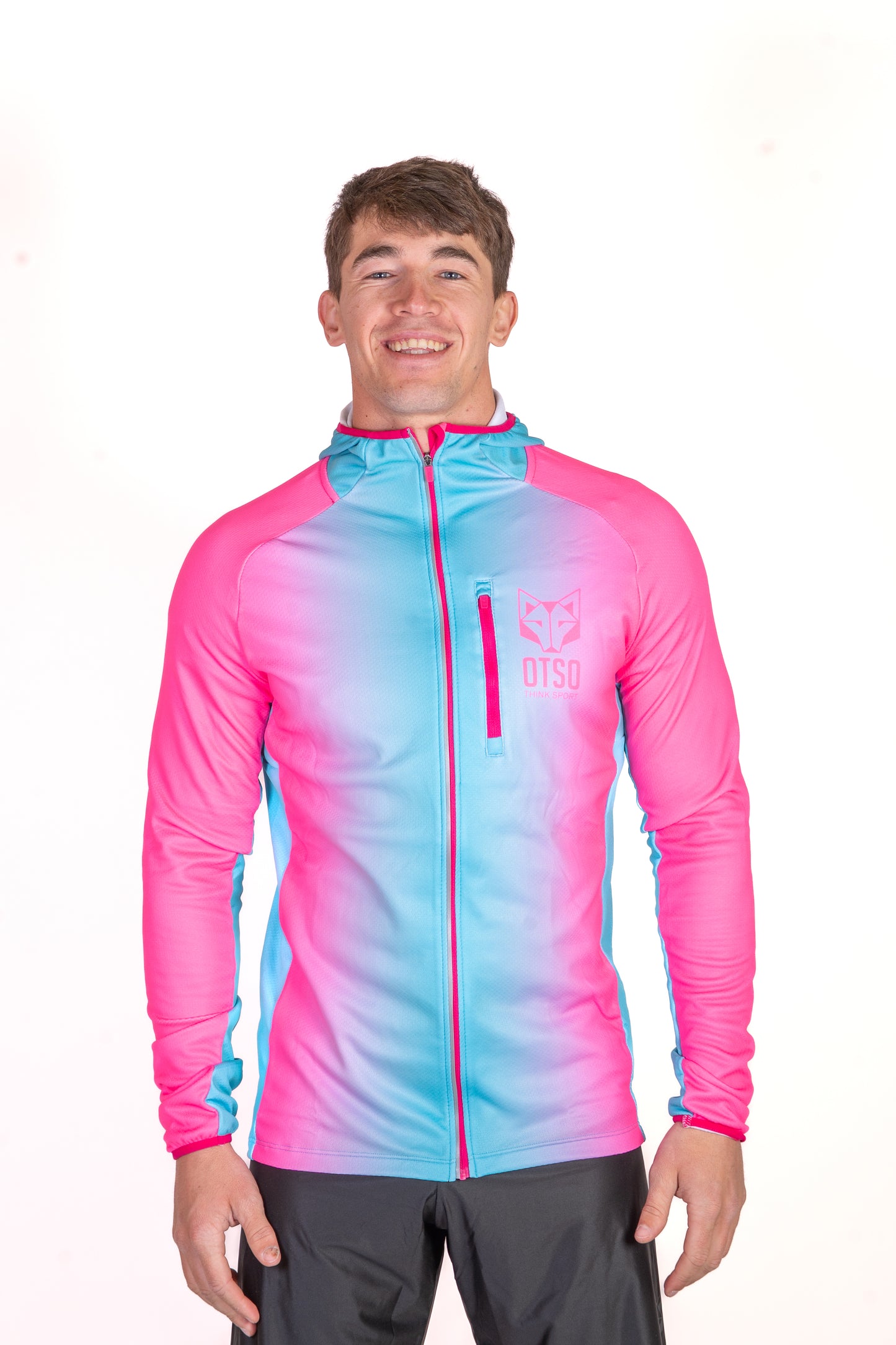 Moletom esportivo unissex - Fluo Pink & Light Blue
