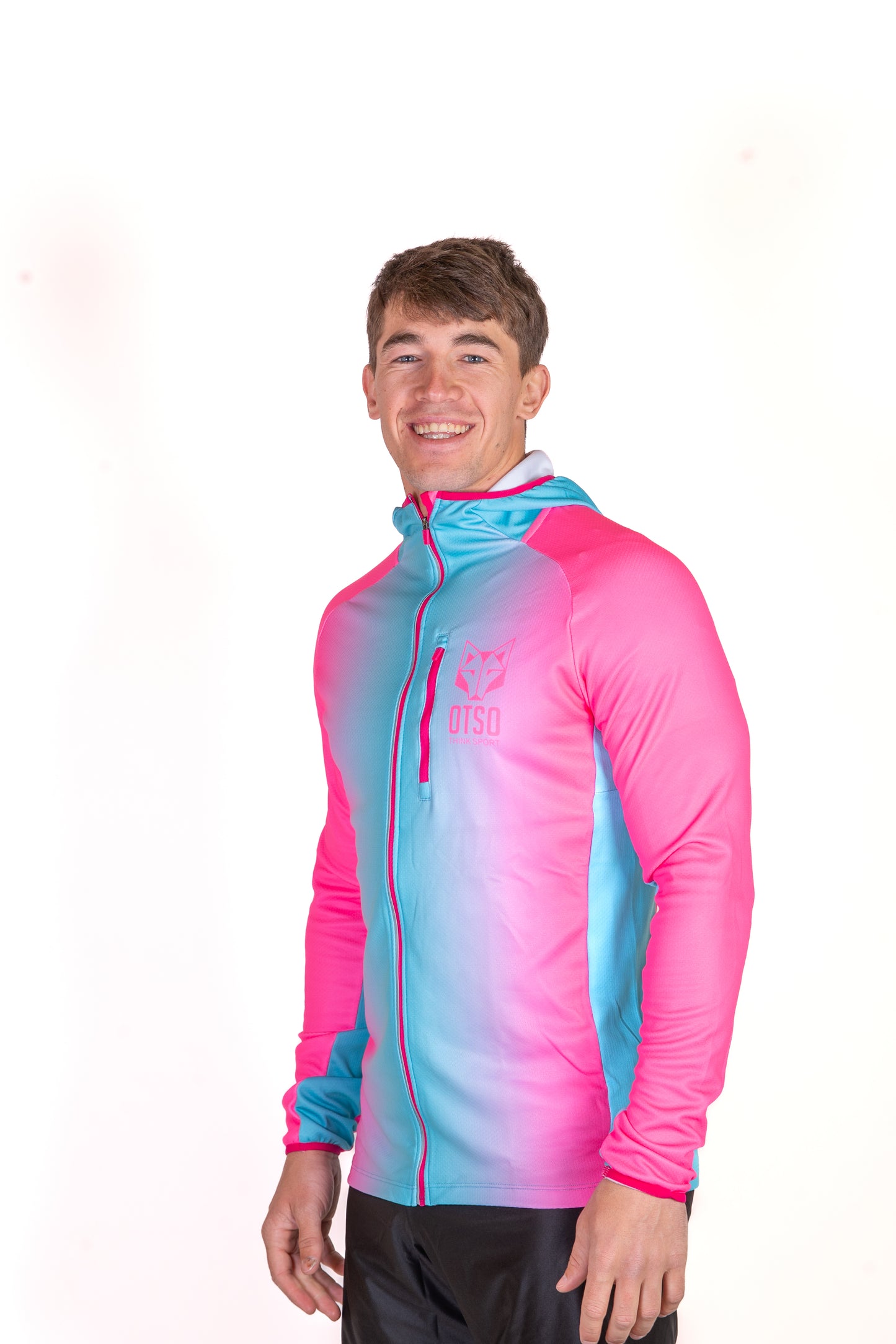 Moletom esportivo unissex - Fluo Pink & Light Blue