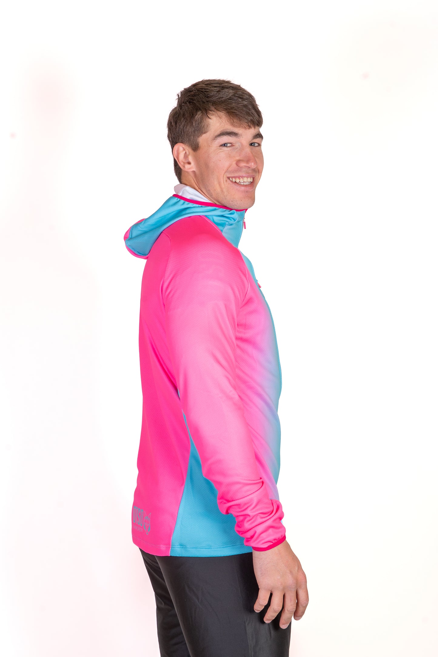 Moletom esportivo unissex - Fluo Pink & Light Blue