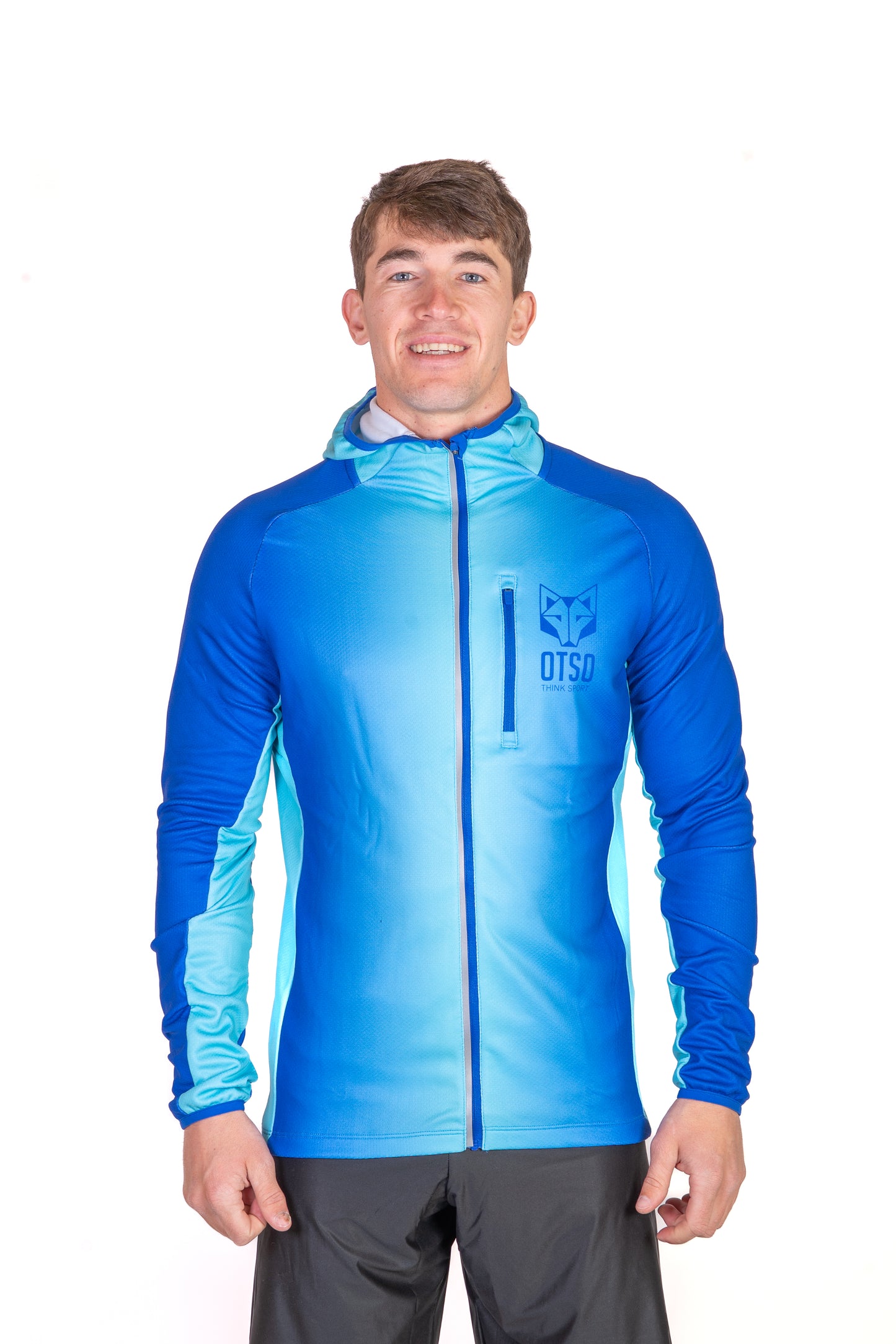 Moletom esportivo unissex - Electric Blue & Light Blue