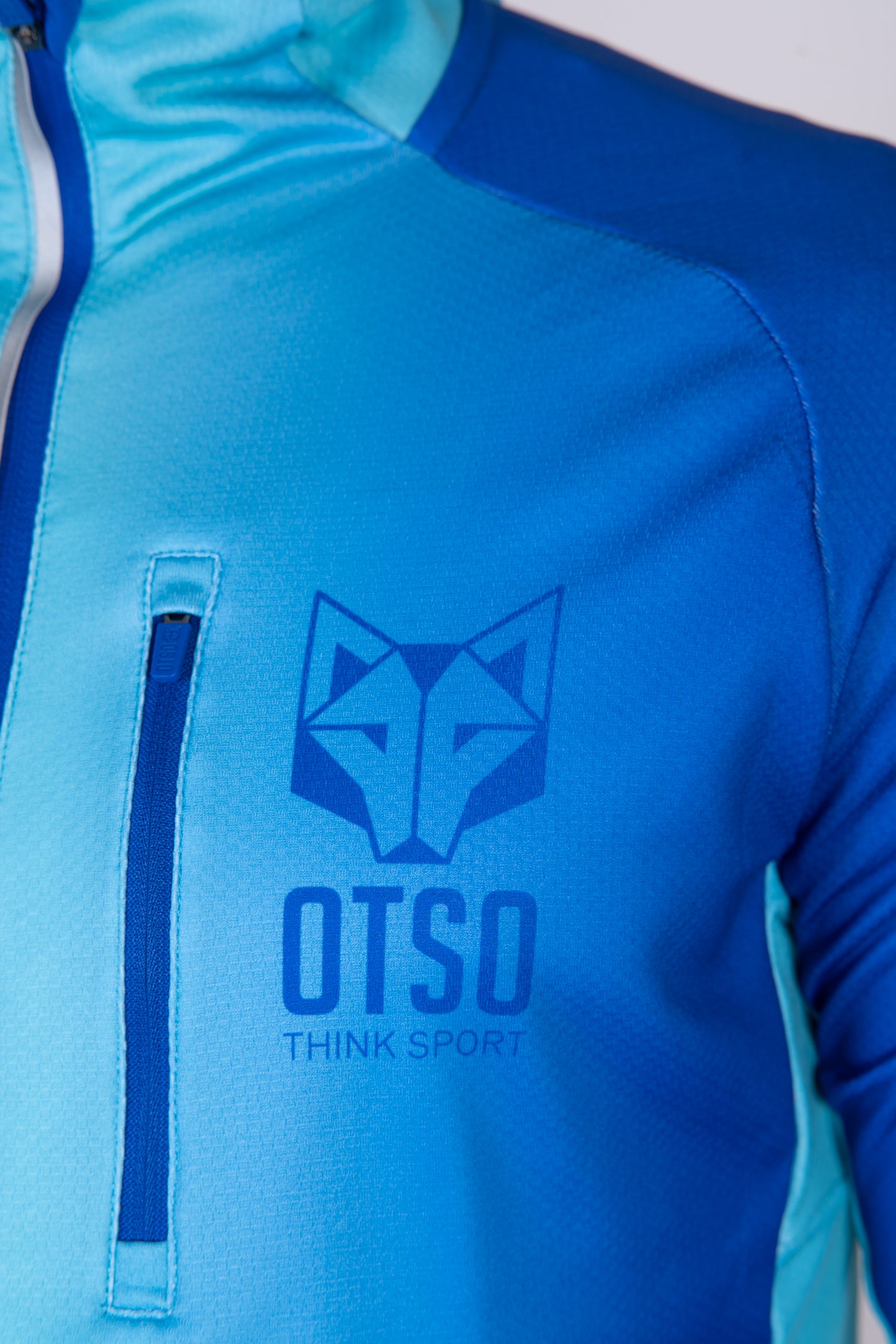 Moletom esportivo unissex - Electric Blue & Light Blue