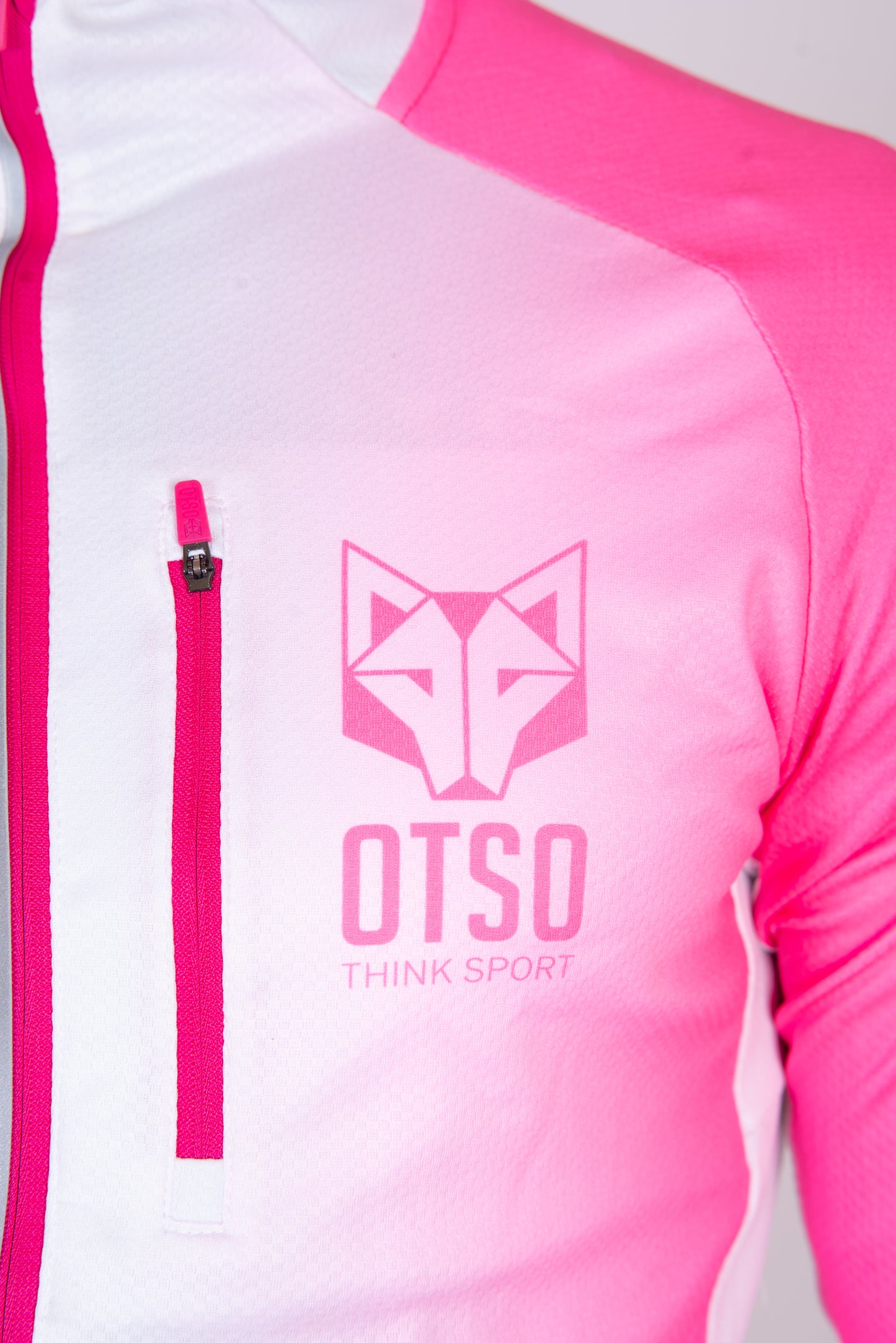 Unisex sport hoodie - Fluo Pink & White