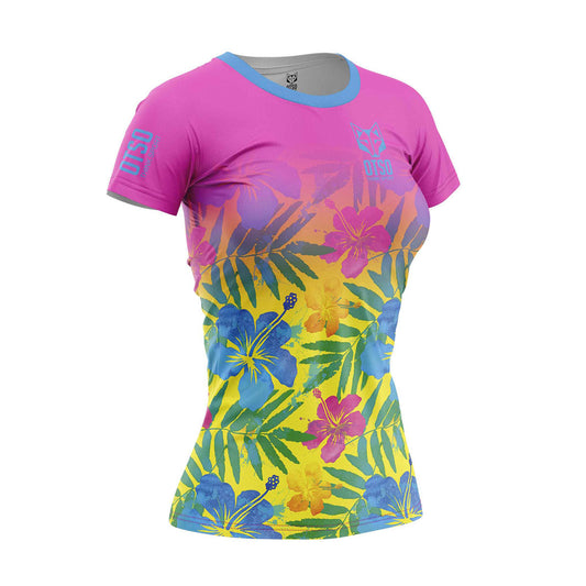 Camiseta manga curta mulher - Floral Pink
