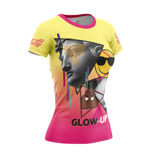 Camiseta manga corta mujer - Emoji Glow-Up (Outlet)