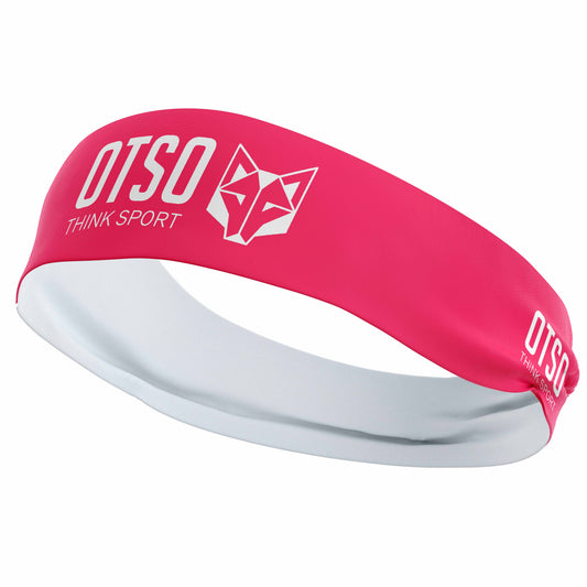 Cinta de cap - OTSO Sport Fluo Pink / White