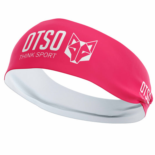 Cinta de cabeça - OTSO Sport Fluo Rosa / Branco
