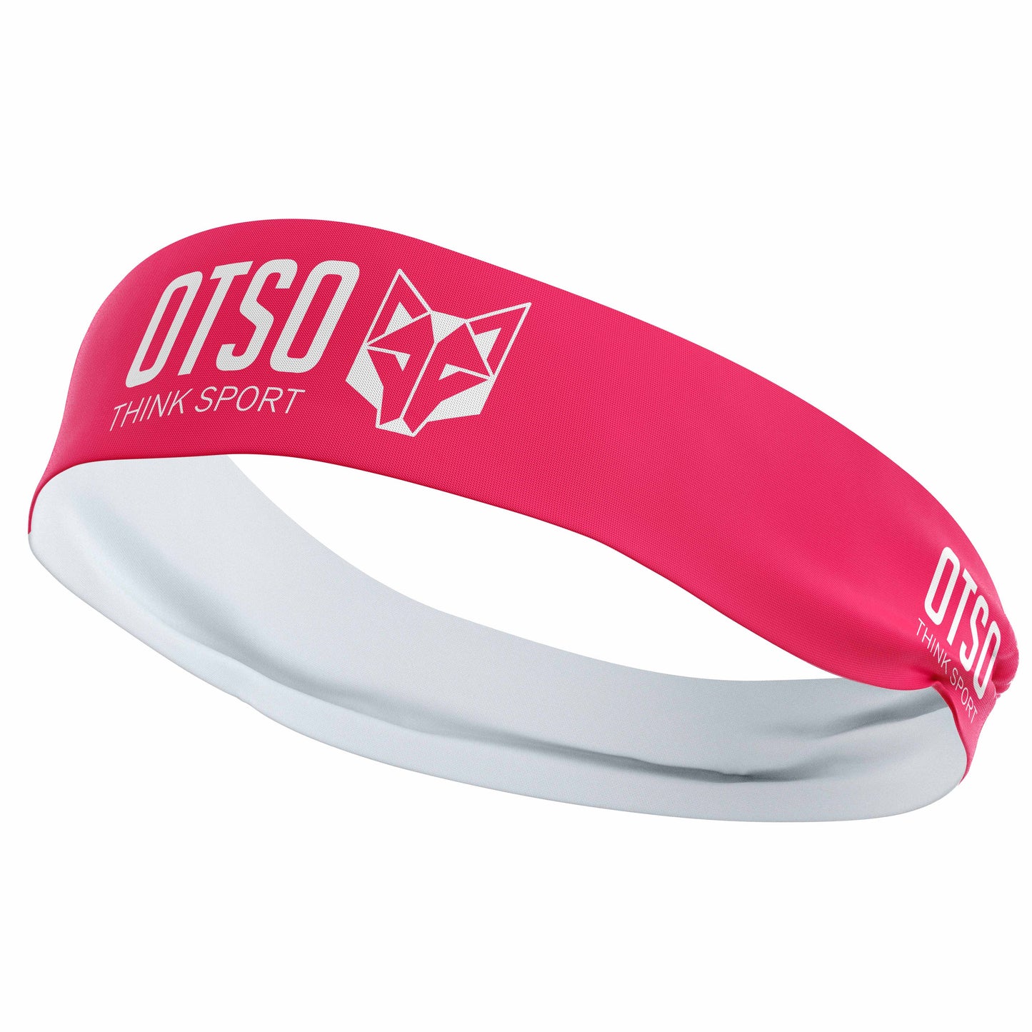 Fascia per la testa - OTSO Sport Fluo Rosa / Bianco