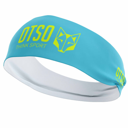 Cinta de cabeça - OTSO Sport Azul Claro / Amarelo Fluo