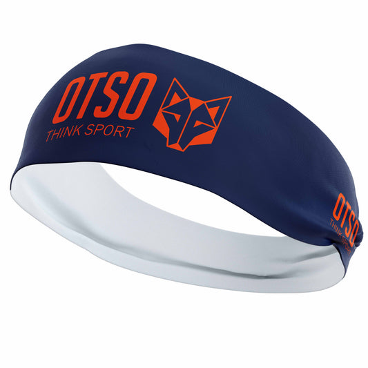 Cinta de cabeça - OTSO Sport Azul Marinho / Laranja Fluo