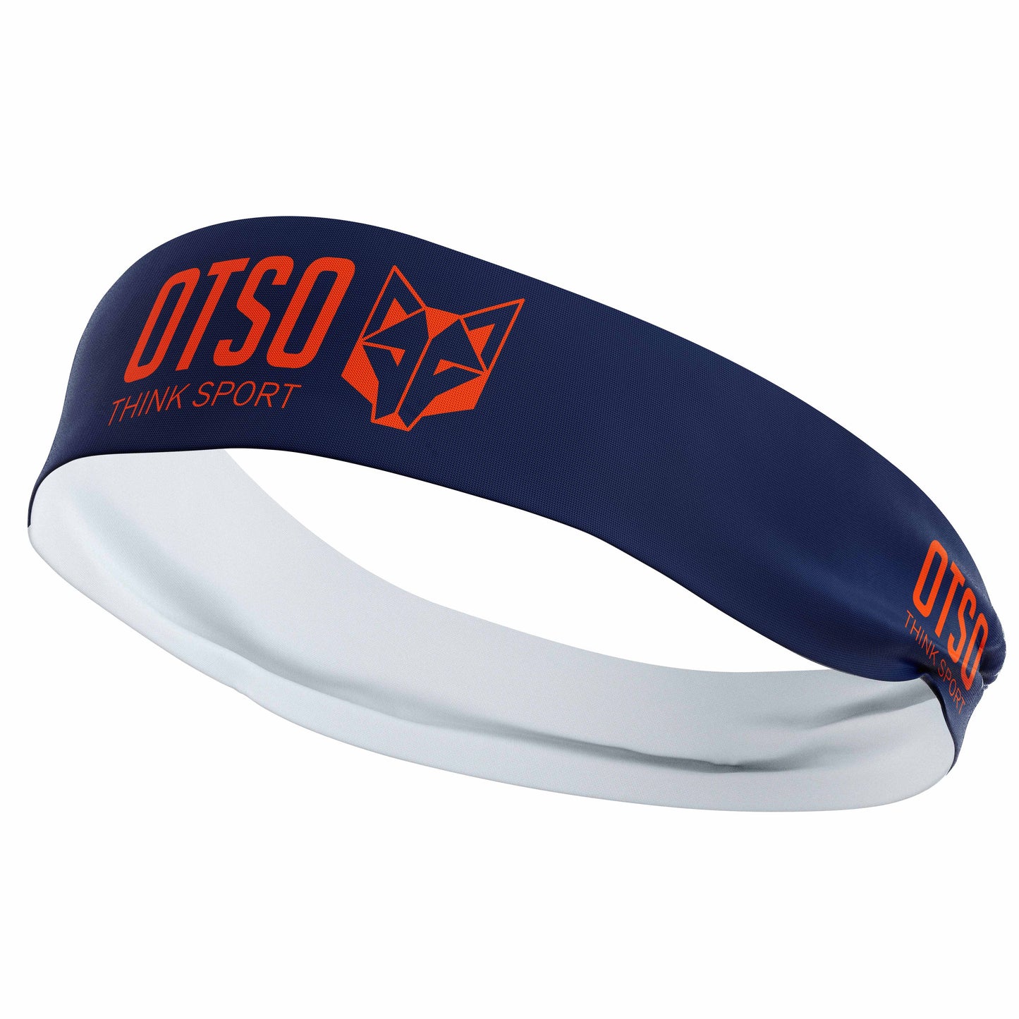 Cinta de cabeça - OTSO Sport Azul Marinho / Laranja Fluo