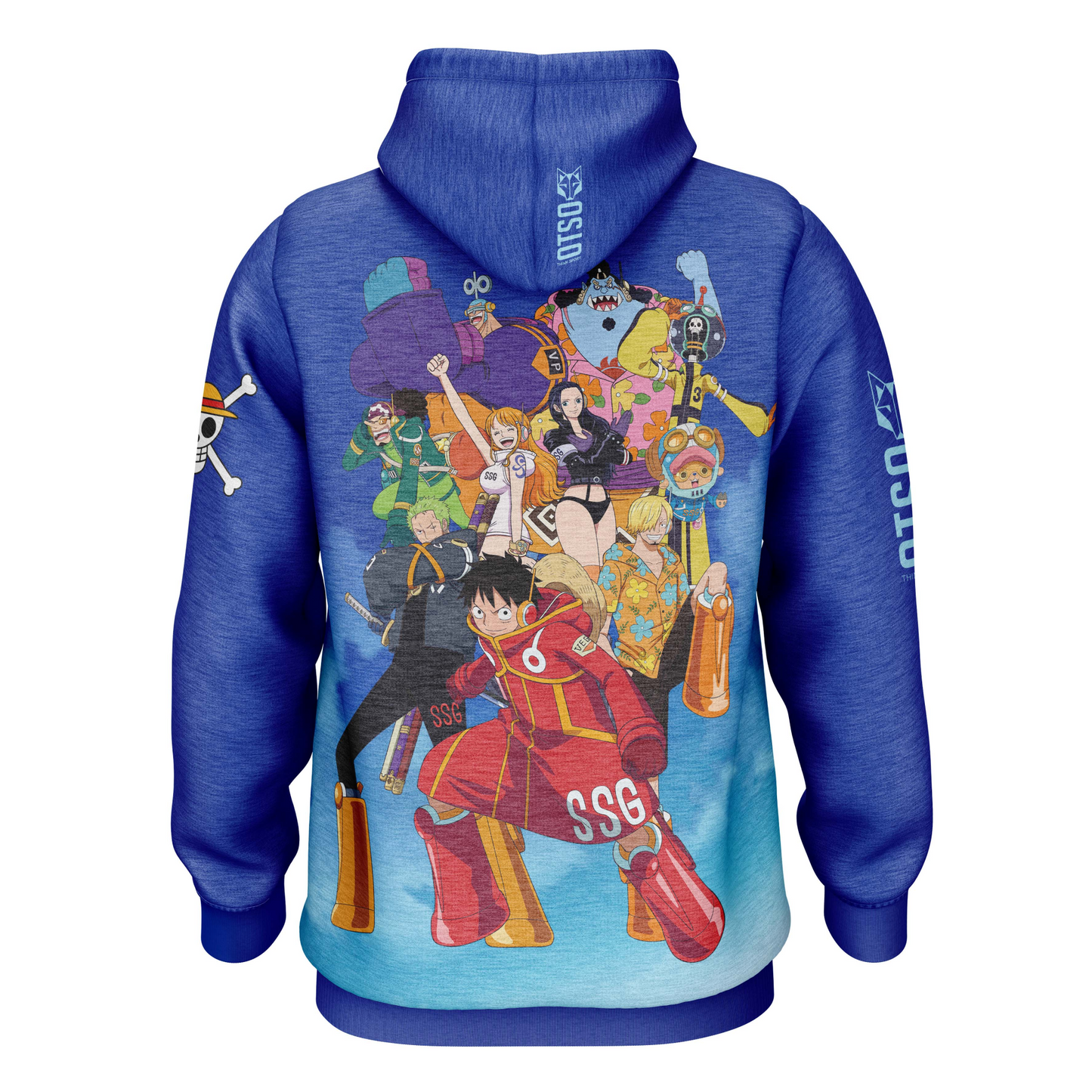 Camisola - One piece egghead luffy and the crew blue