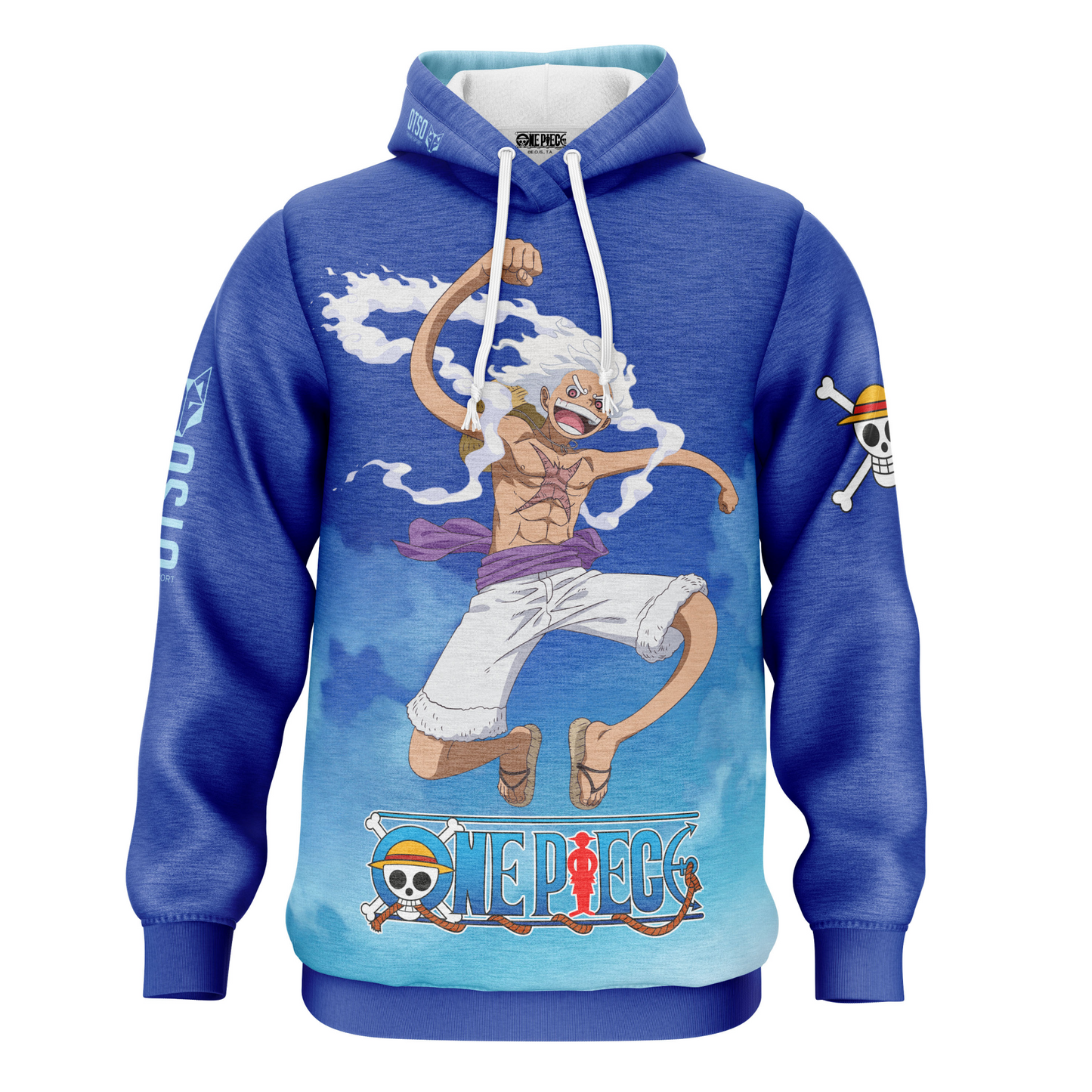 Camisola - One piece egghead luffy and the crew blue