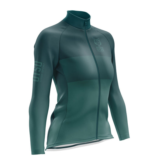 Maillot cycliste hiver manches longues femme -  Greenforest