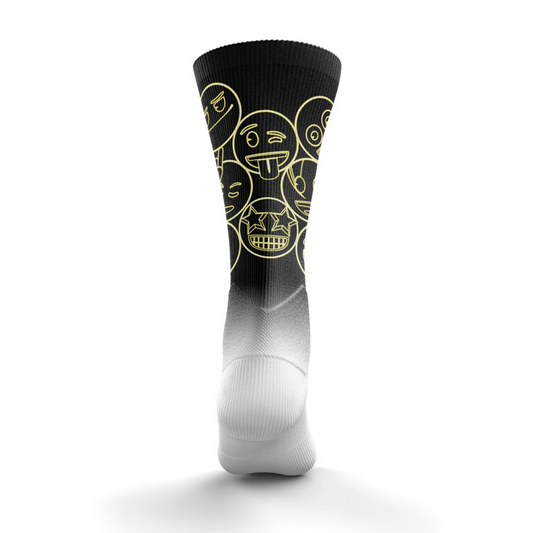 Sublimated Socks - Emoji Neon Faces