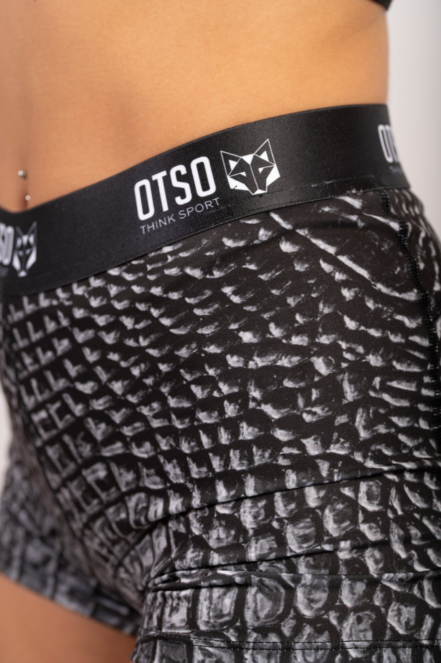 Women's Shorts - Black Snake