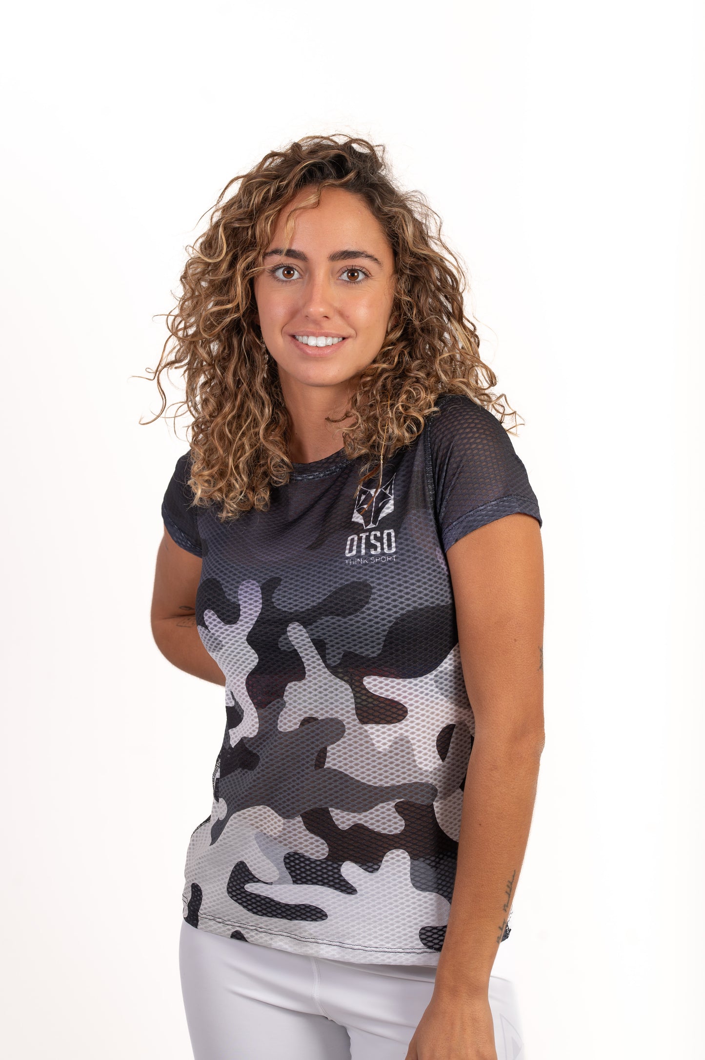 T-shirt manches courtes femme - Camo Grey