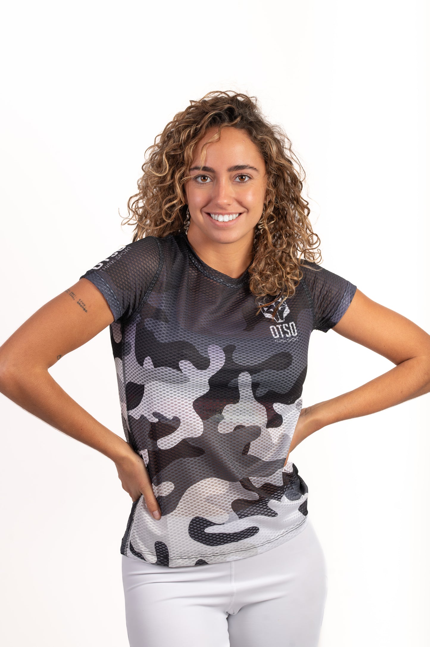 T-shirt manches courtes femme - Camo Grey