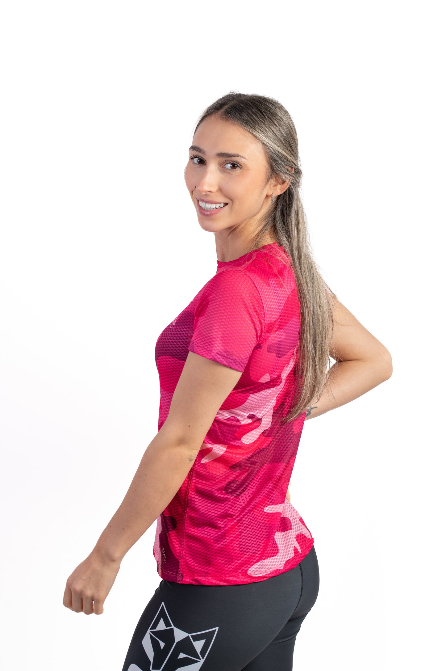Camiseta manga corta mujer - Camo Pink