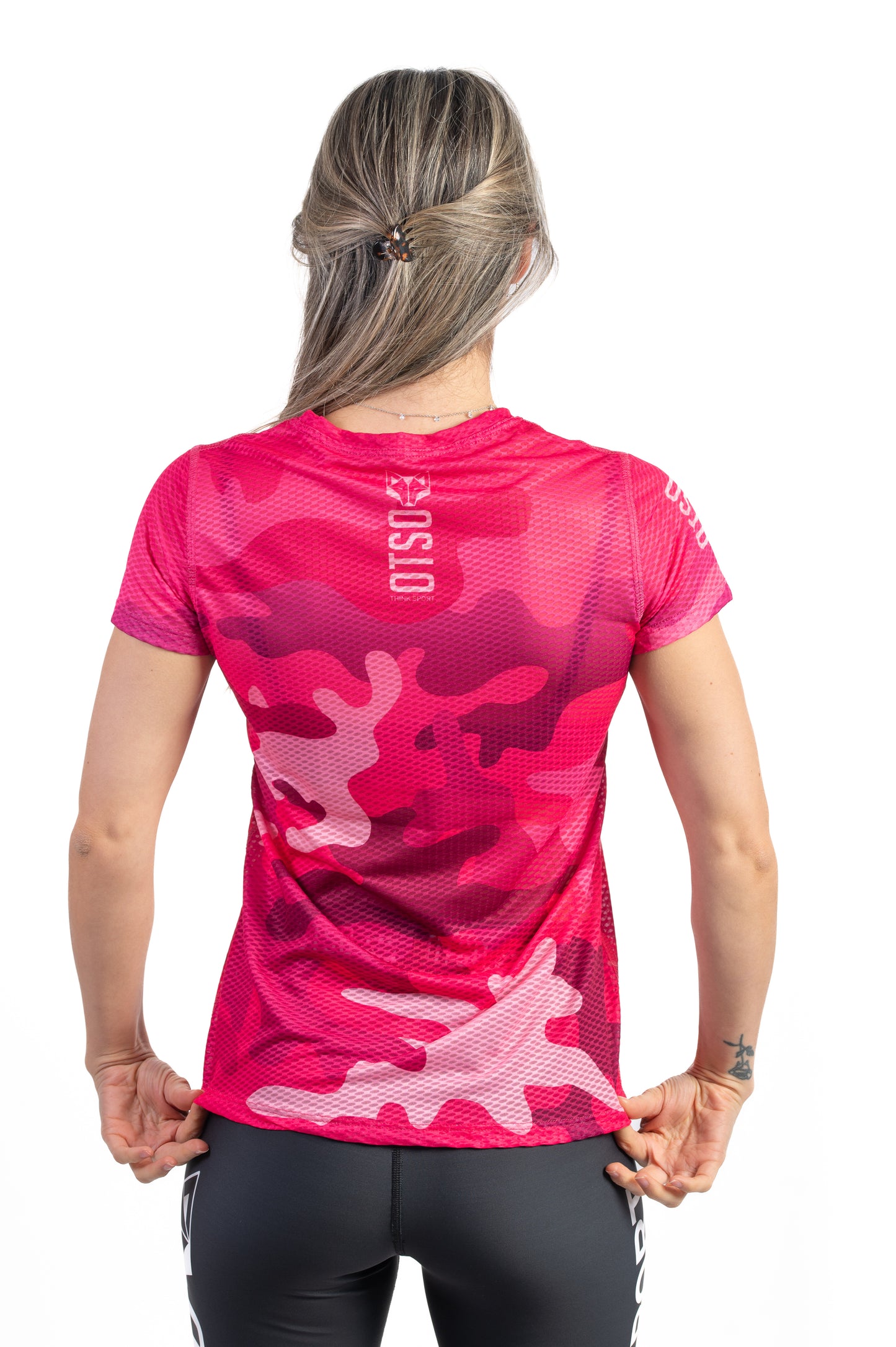 Camiseta manga corta mujer - Camo Pink