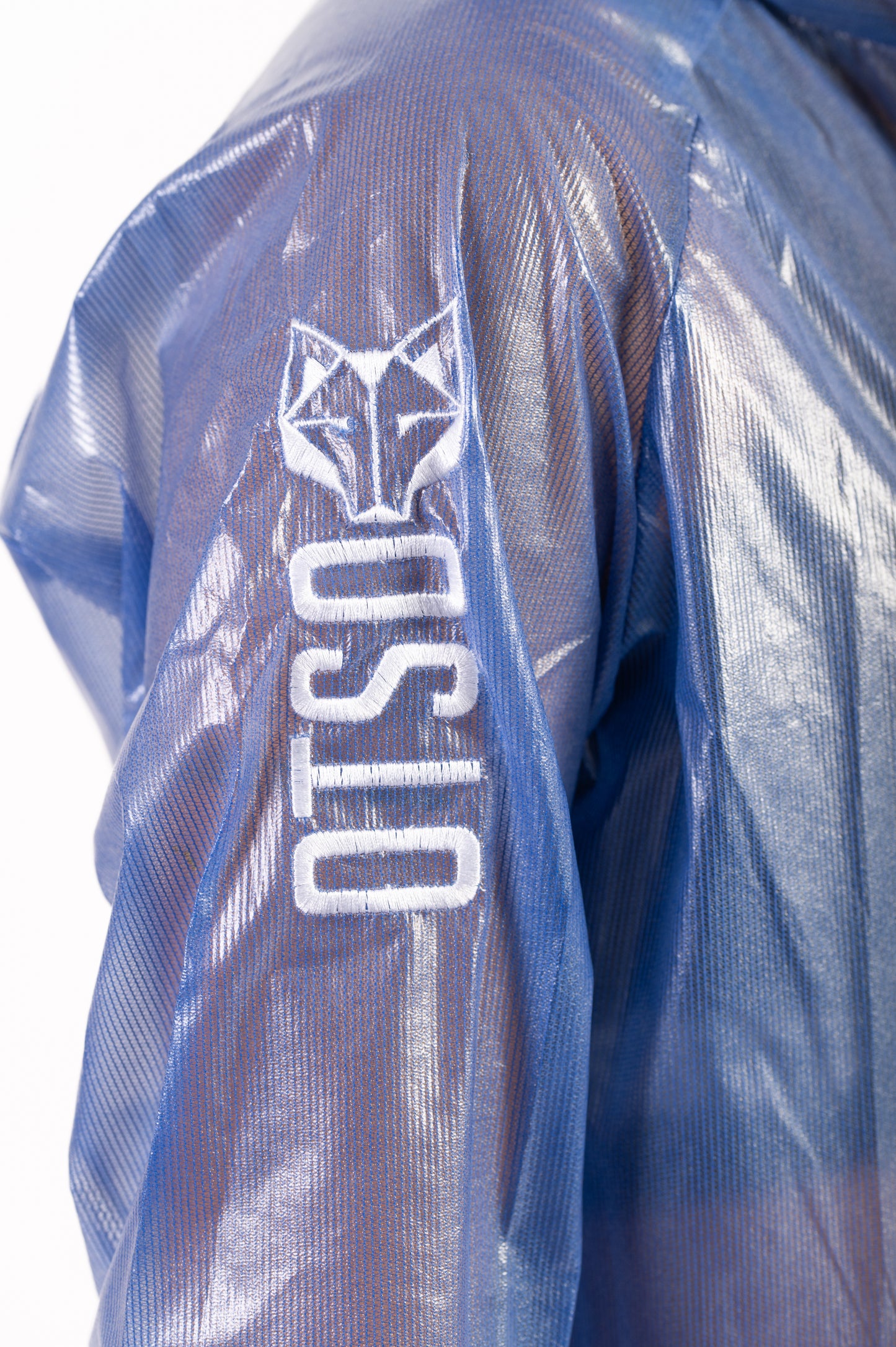 Waterproof jacket - Electric Blue & White