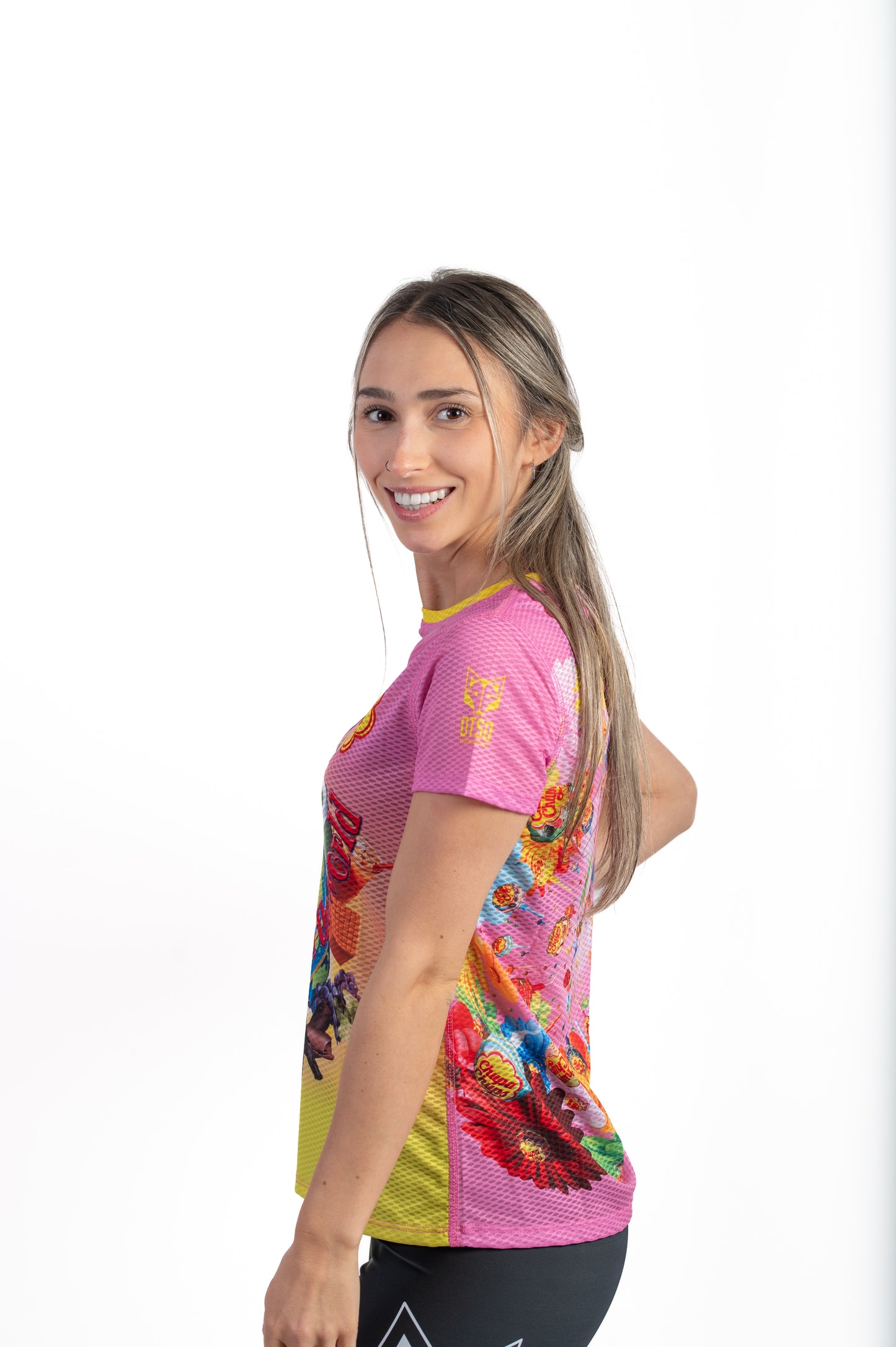 Camiseta feminina de manga curta Chupa Chups Flavours World