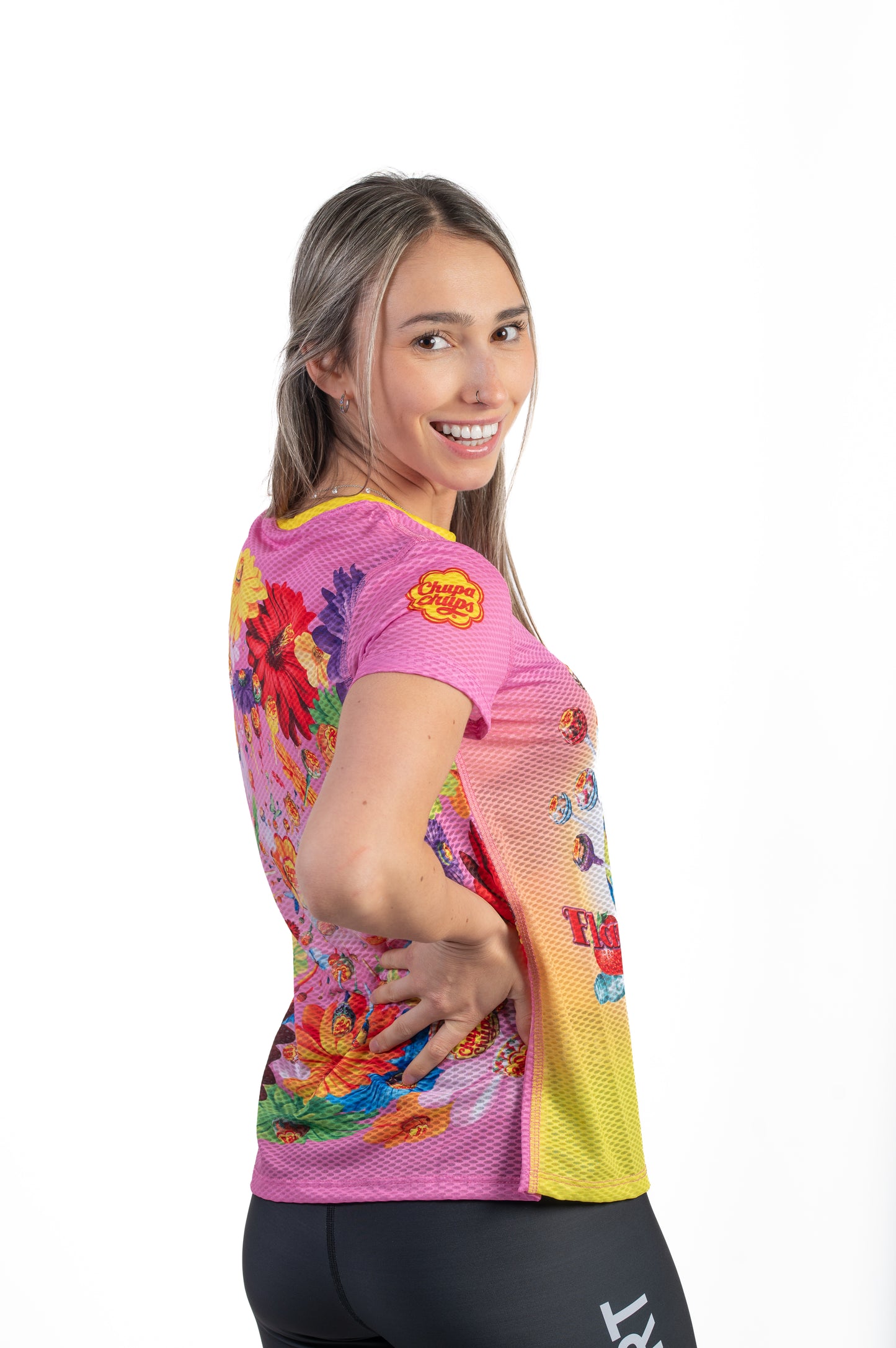 Camiseta feminina de manga curta Chupa Chups Flavours World