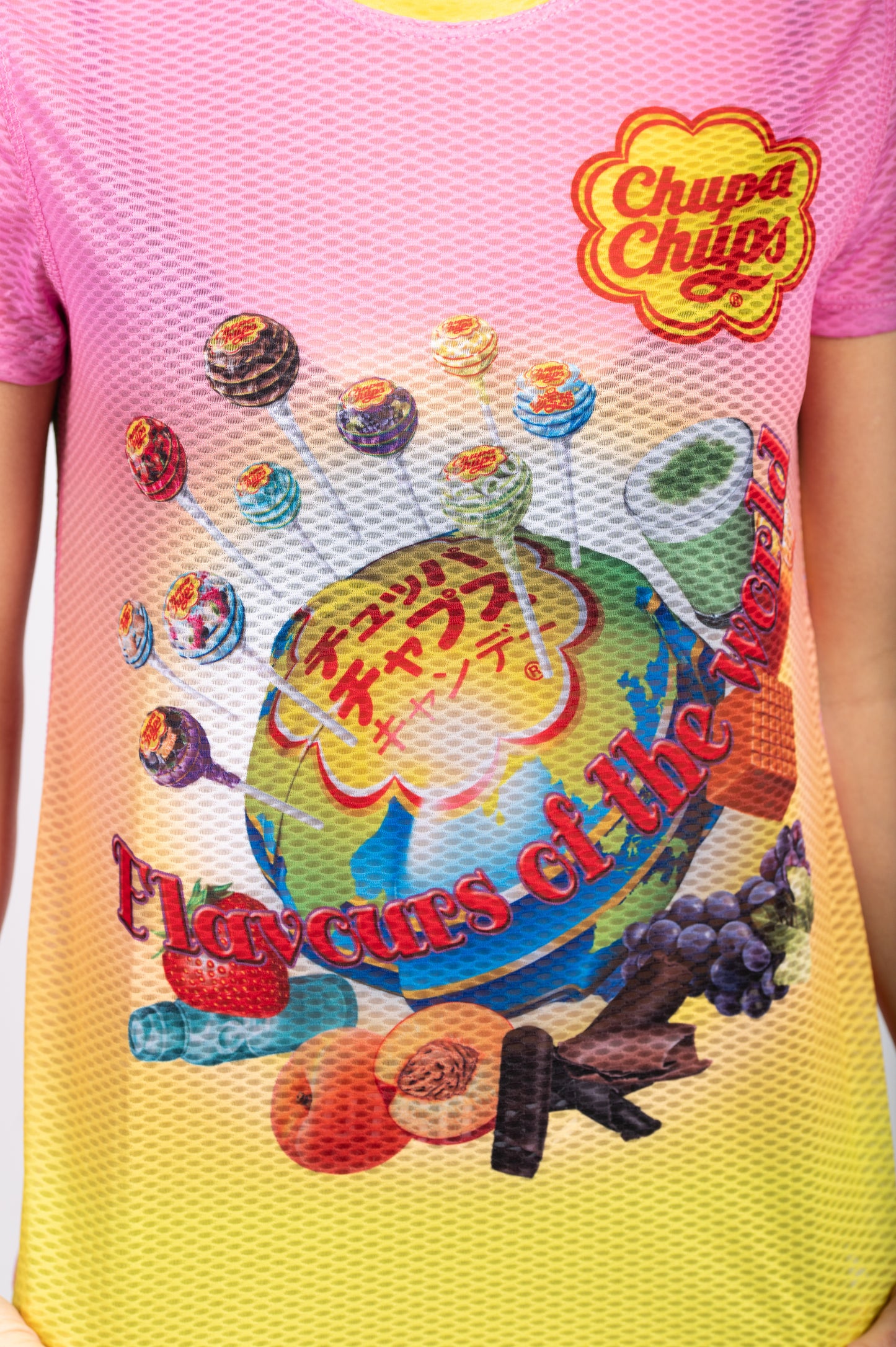 Camiseta feminina de manga curta Chupa Chups Flavours World