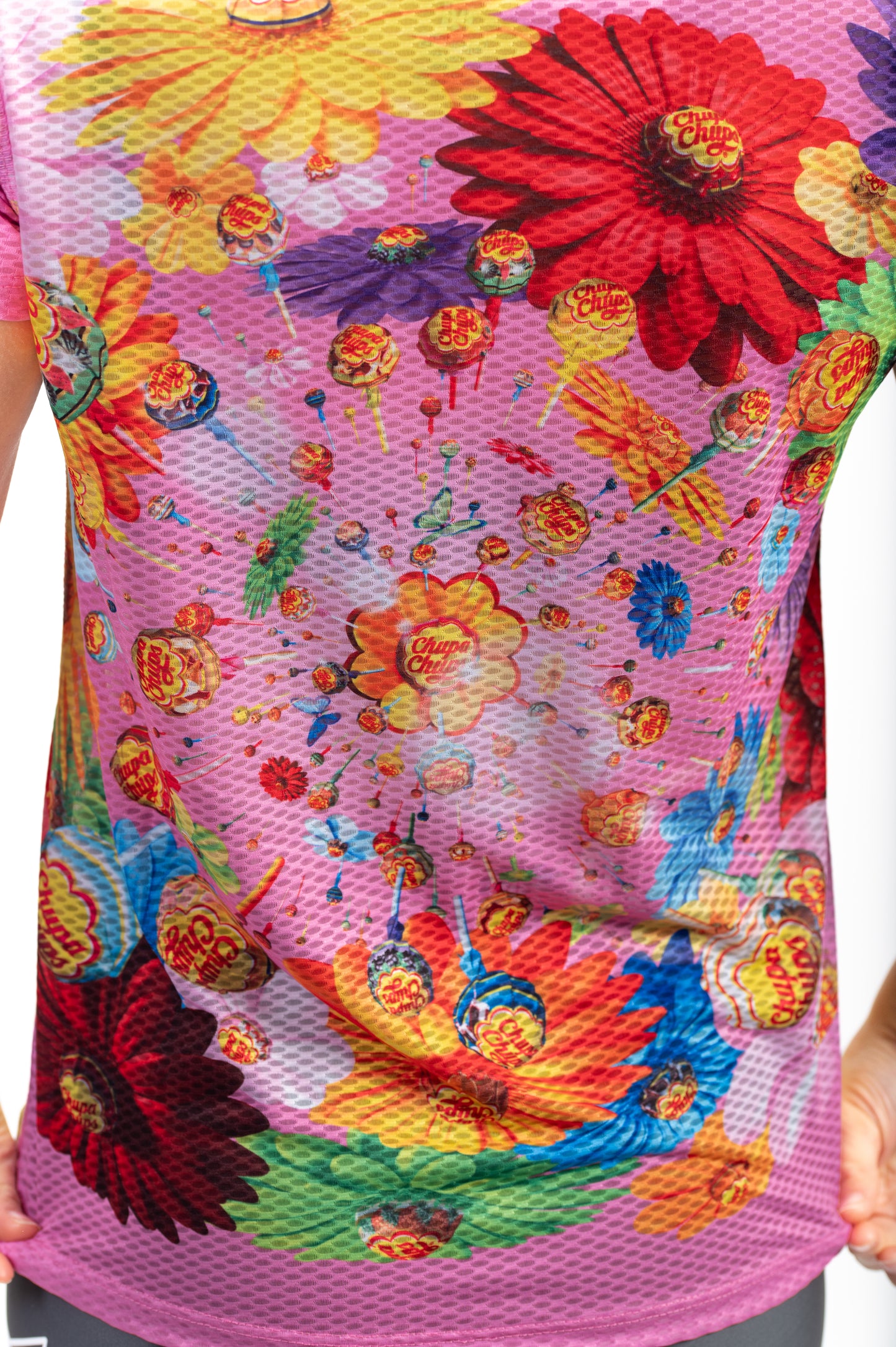 Camiseta feminina de manga curta Chupa Chups Flavours World