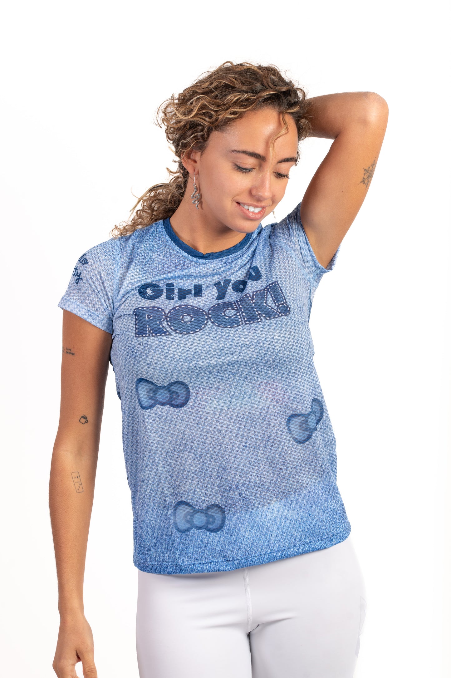 Short sleeve t-shirt for girls and women - Hello Kitty Denim
