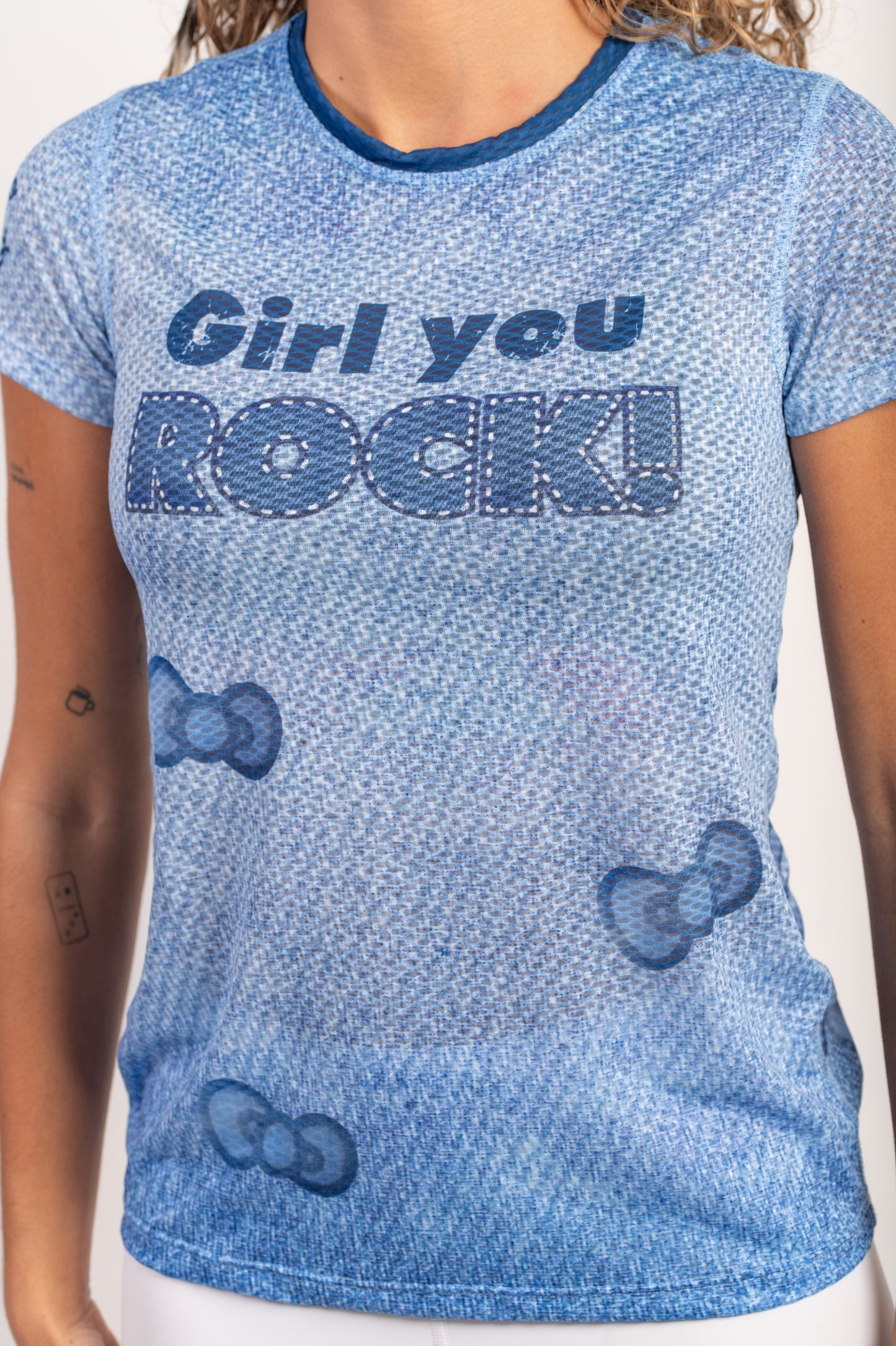 Short sleeve t-shirt for girls and women - Hello Kitty Denim