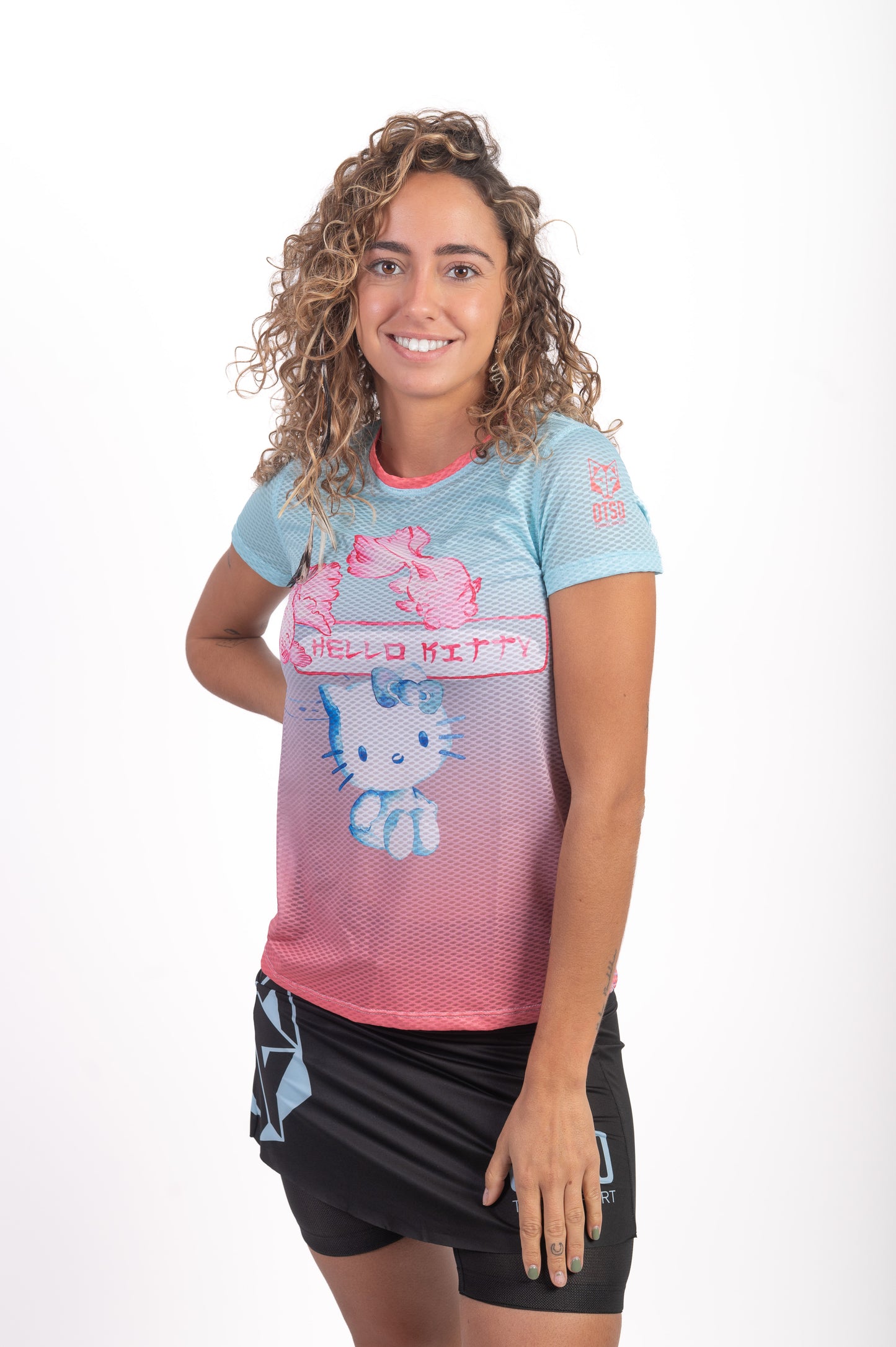 T-shirt a manica corta per ragazze e donne - Hello Kitty Wave