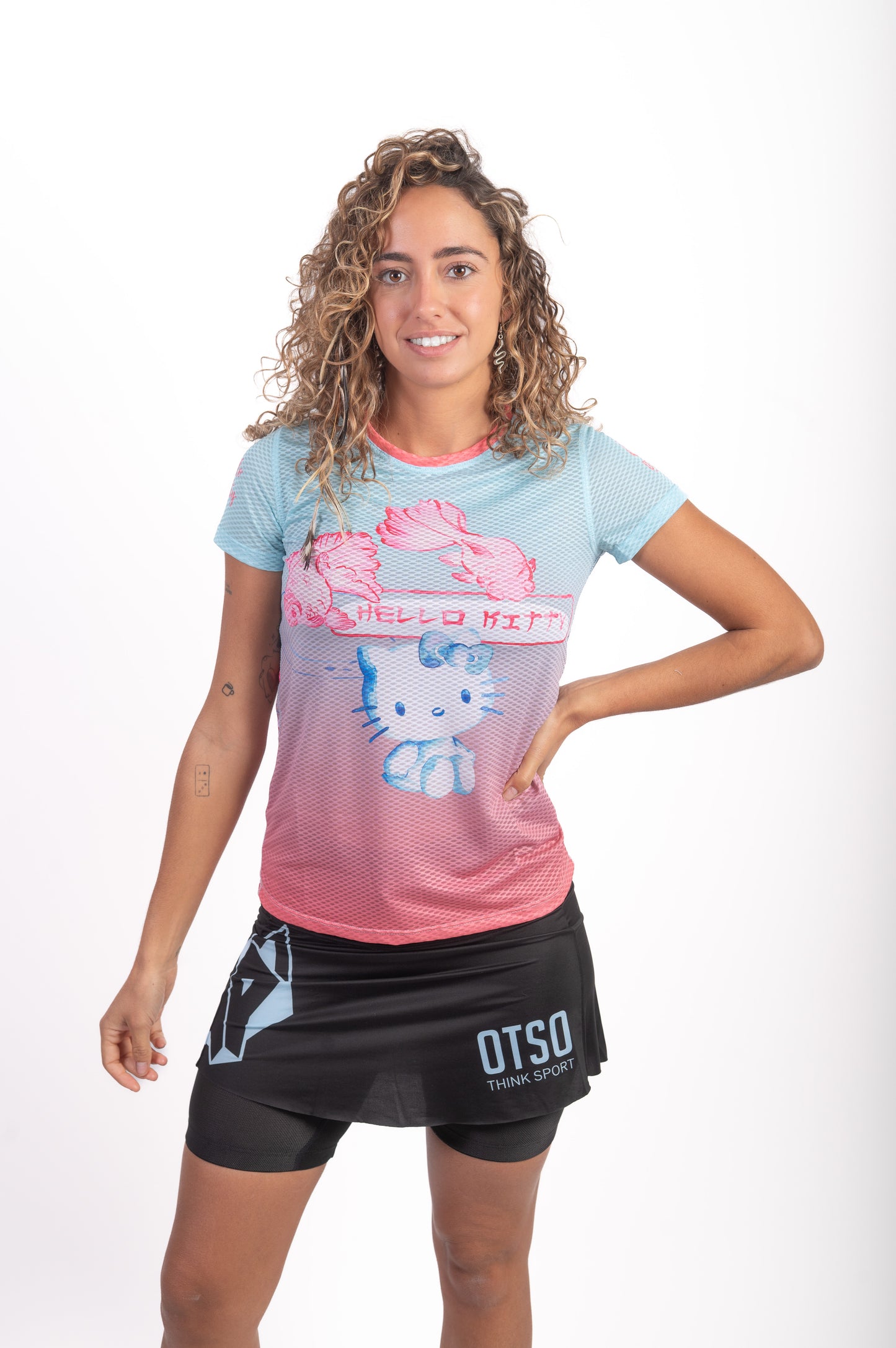 T-shirt a manica corta per ragazze e donne - Hello Kitty Wave