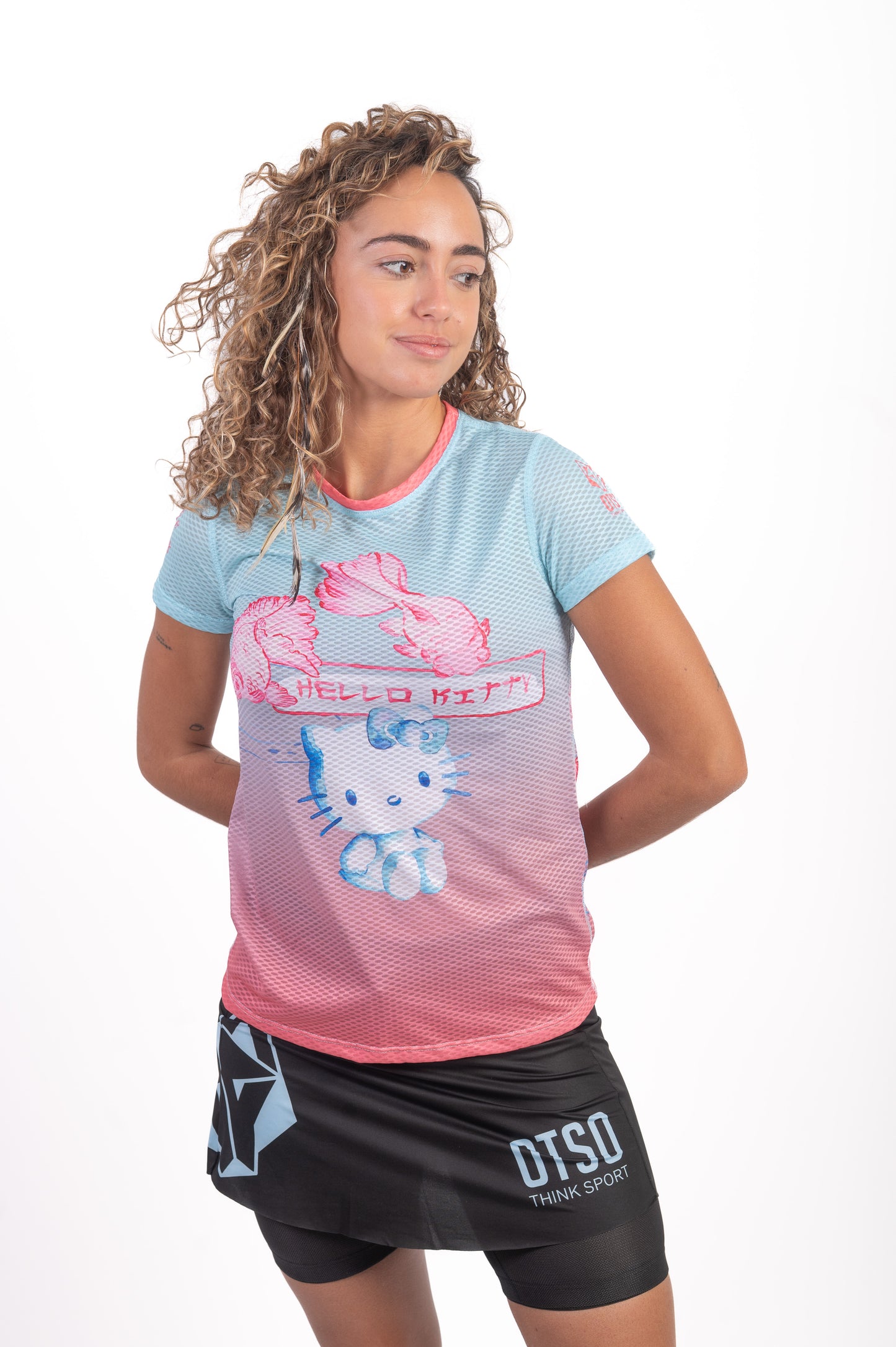 T-shirt a manica corta per ragazze e donne - Hello Kitty Wave