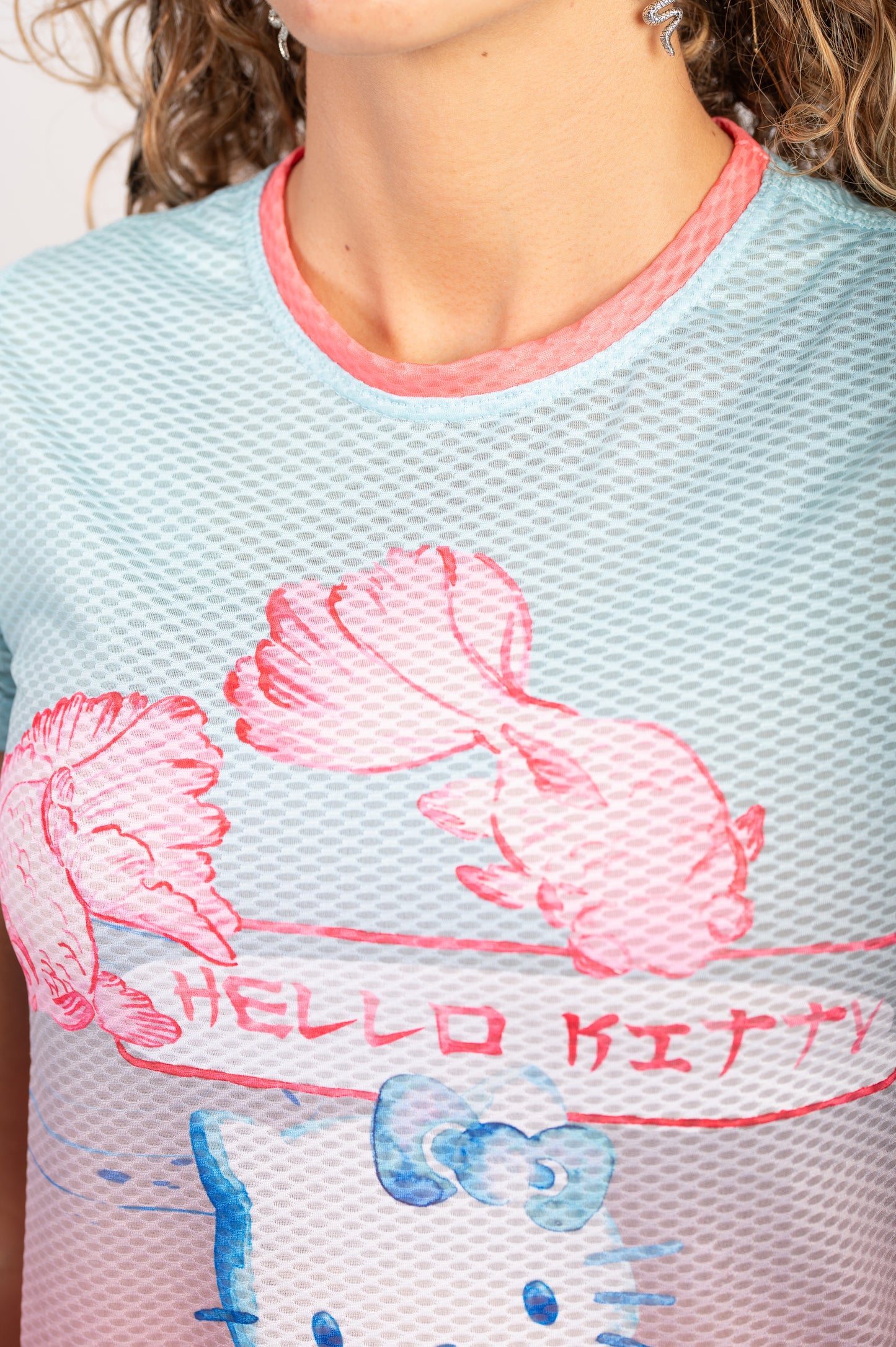 T-shirt a manica corta per ragazze e donne - Hello Kitty Wave