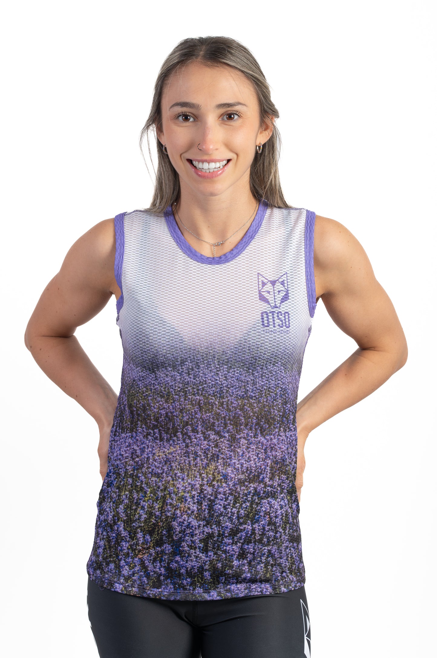 T-shirt sem mangas para mulher - Lavande