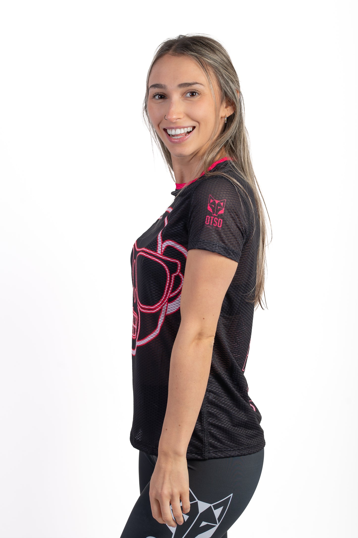 Camiseta manga corta mujer - Emoji Monkey Neon