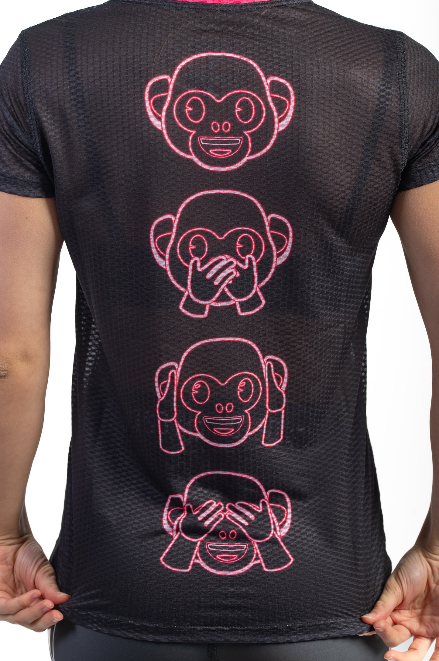 Camiseta manga corta mujer - Emoji Monkey Neon